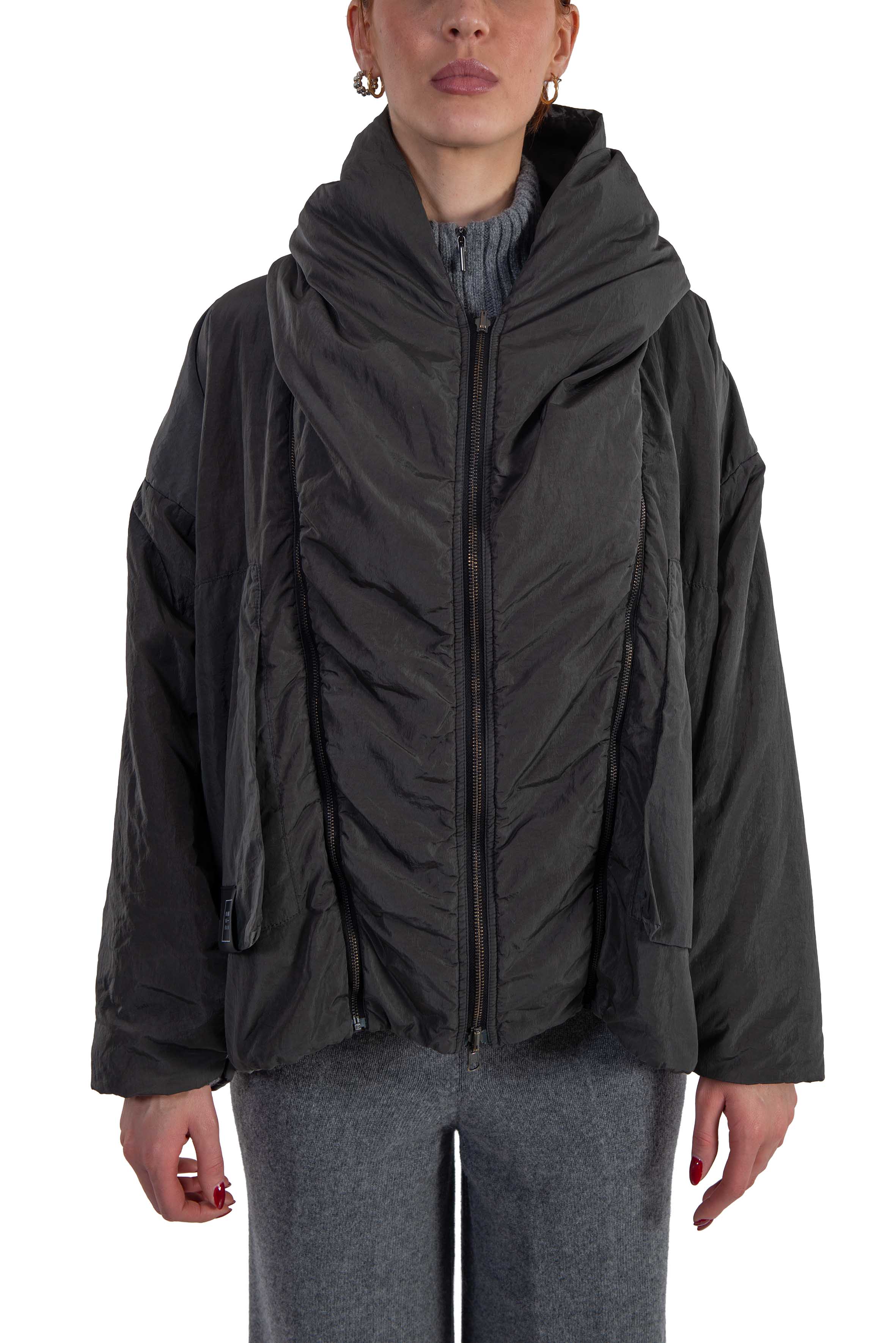 Bomber Hoodie  reversibile antracite S558 HOODIE BOMBER ANTRACITE KImonorain 