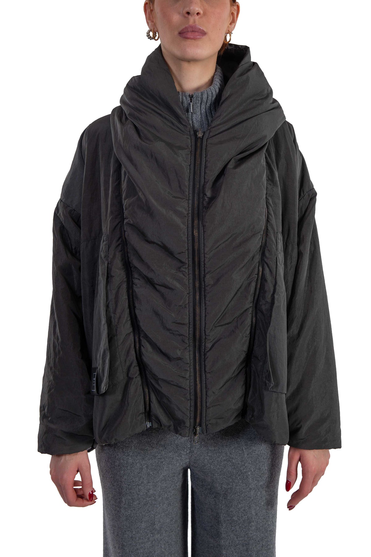Bomber Hoodie  reversibile antracite S558 HOODIE BOMBER ANTRACITE KImonorain 