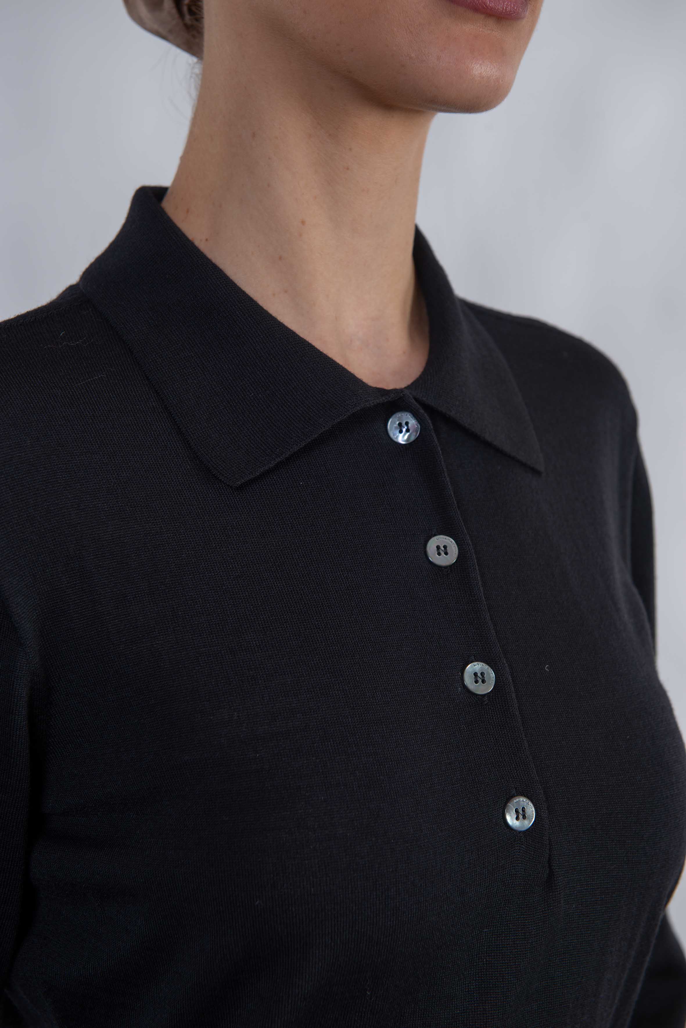 Abito a polo nero ALBERTA L6WI24 NERO LIVIANA CONTI 