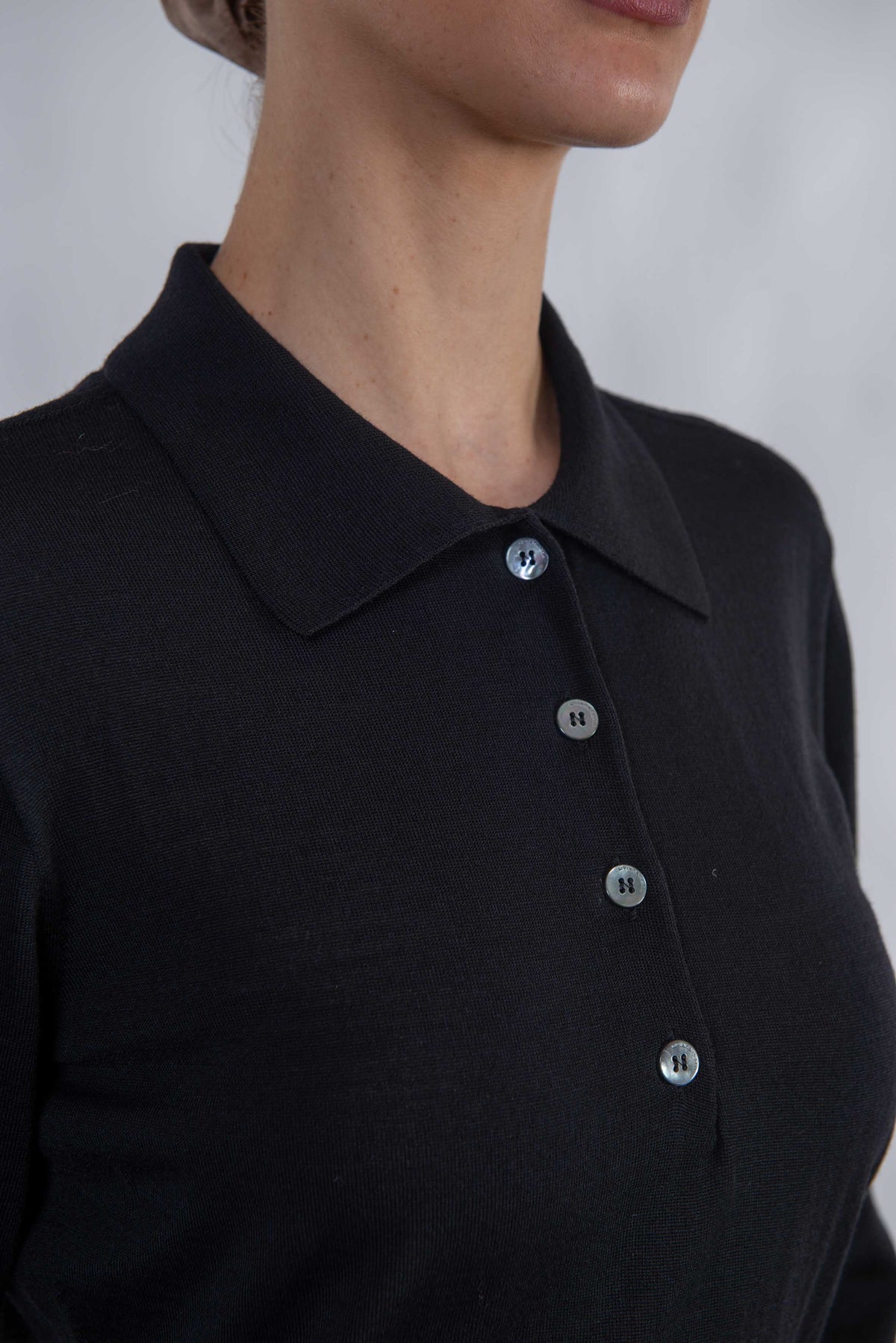 Abito a polo nero ALBERTA L6WI24 NERO LIVIANA CONTI 