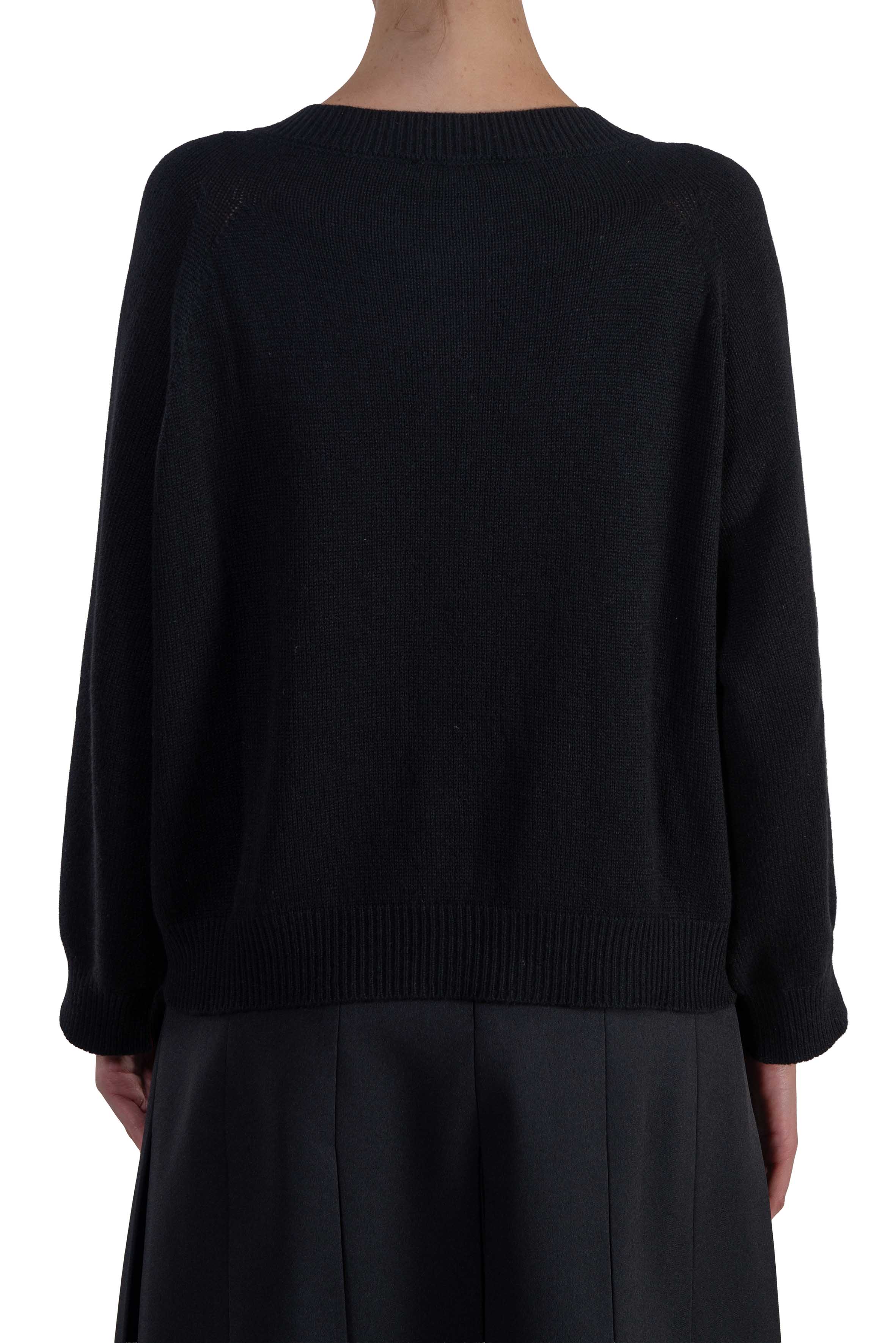 Cardigan nero con applicazioni CLEA NERO LIVIANA CONTI 