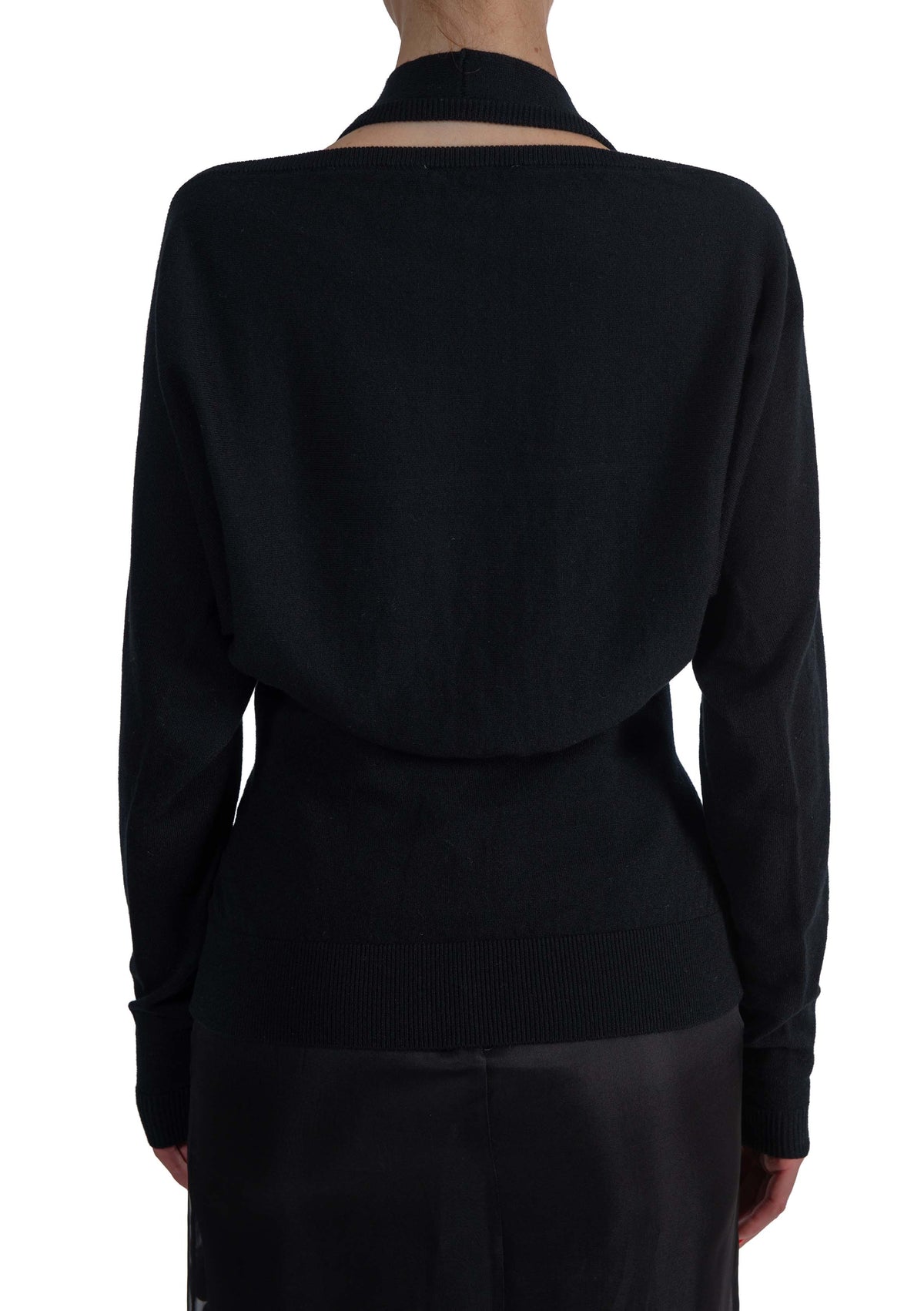 Top più coprispalle in lana TOP+COPRISPALLE F6WB02 NERO LIVIANA CONTI 