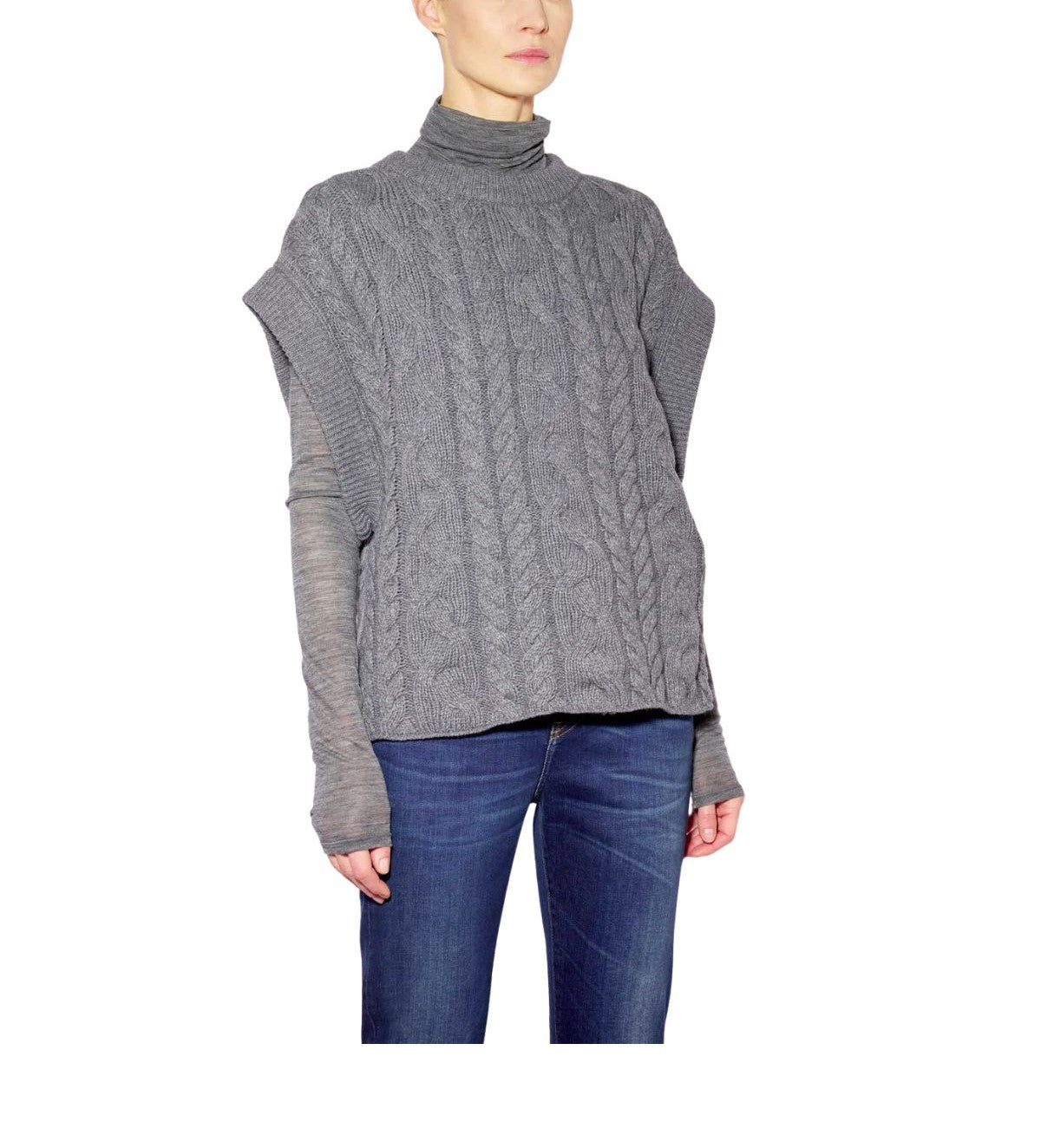 Gilet Vanna grigio melange VANNA F6WC06 GRIGIO LIVIANA CONTI 