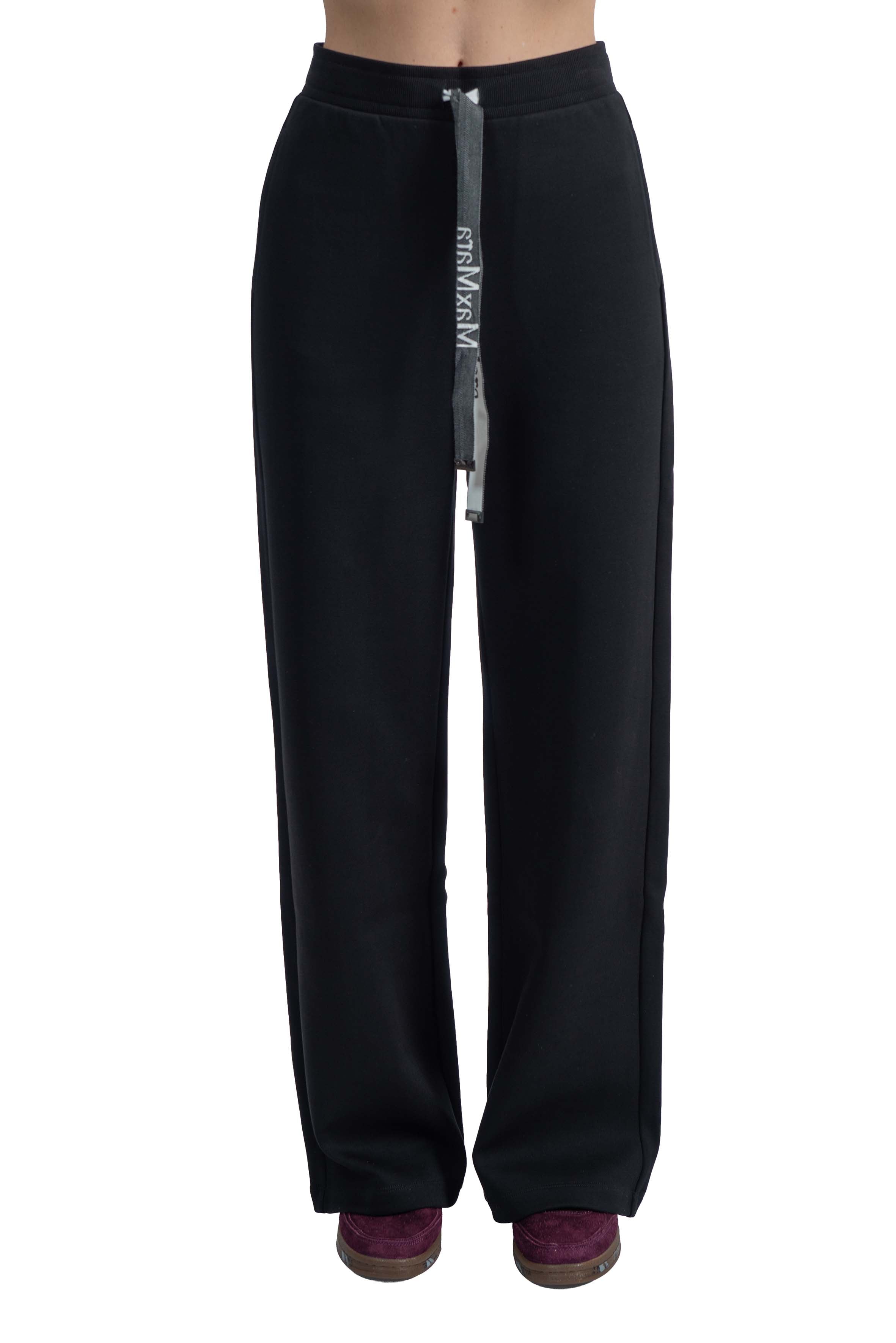 Pantalone in felpa con elastico e laccio nero BALI 005 NERO MAX MARA 