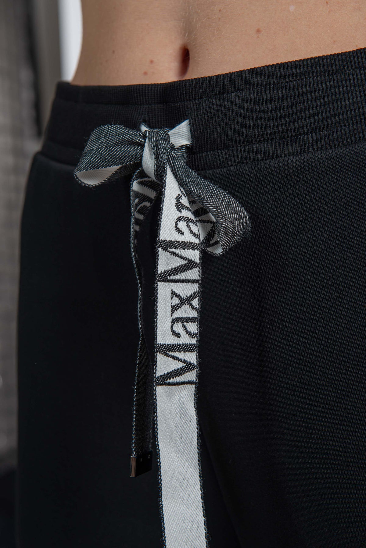 Pantalone in felpa con elastico e laccio nero BALI 005 NERO MAX MARA 