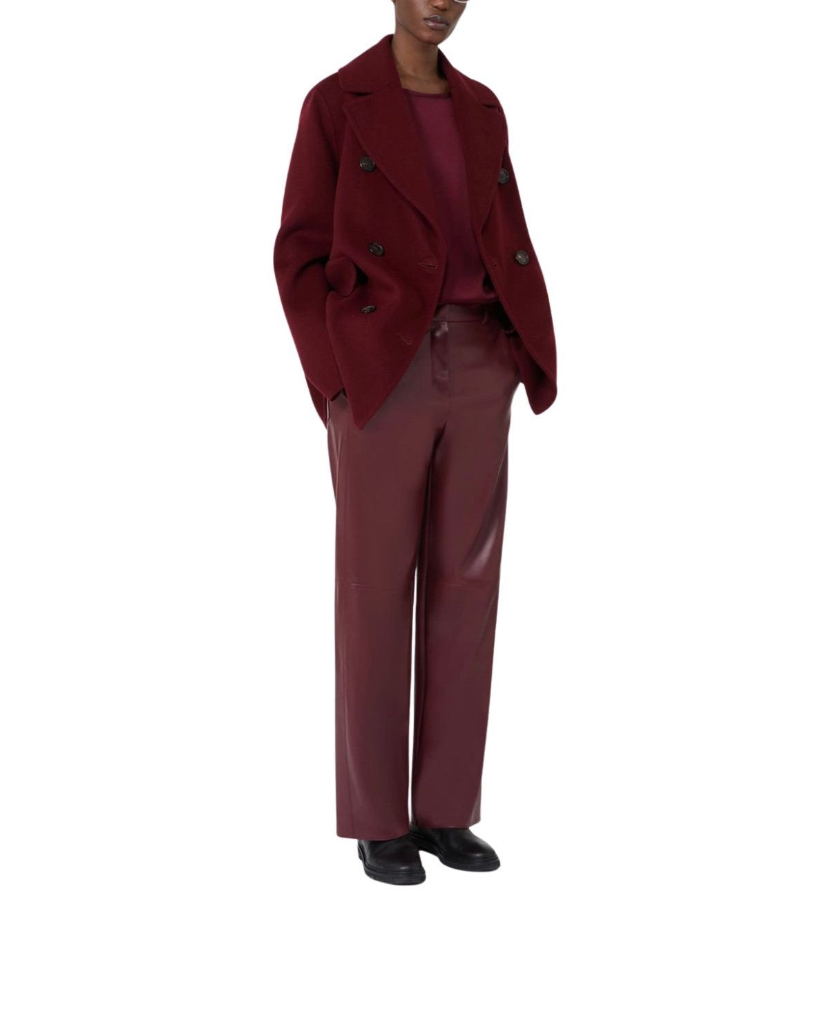 Caban in lana bordeaux-Camilla CAMILLA BORDO MAX MARA 