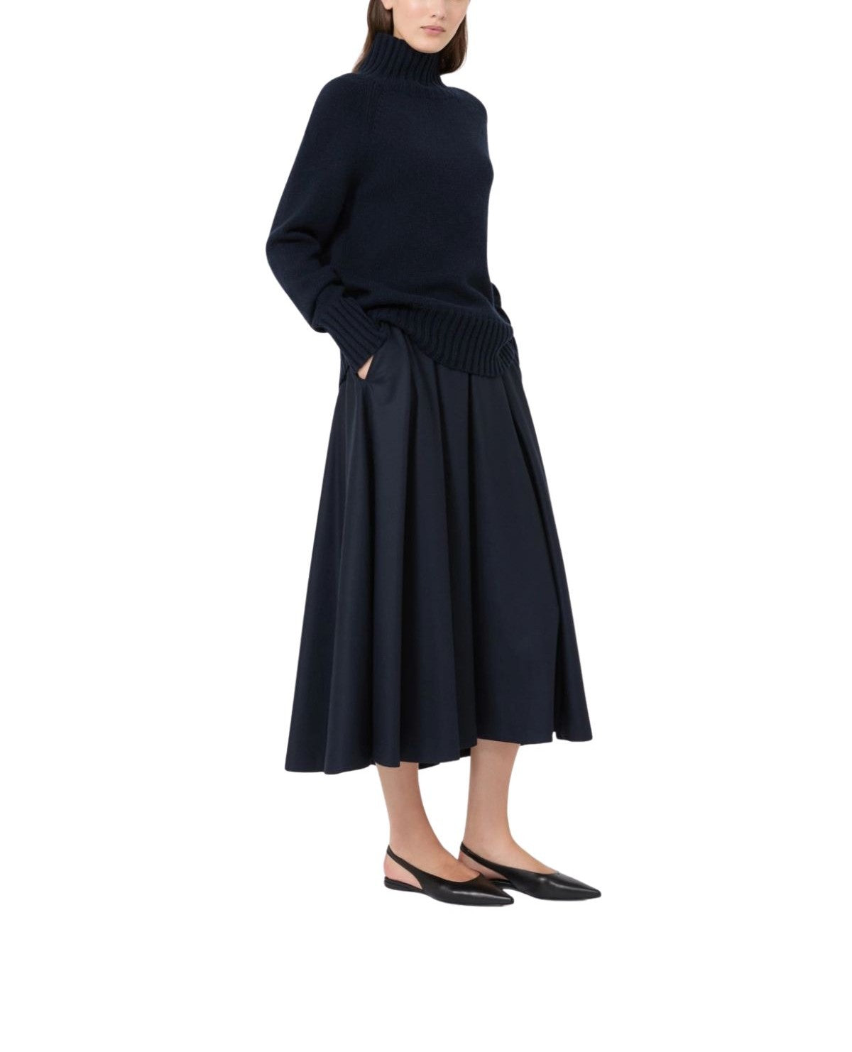 Dolcevita in filato di lana e cashmere blu- Mantova MANTO9VA 011 MAX MARA 