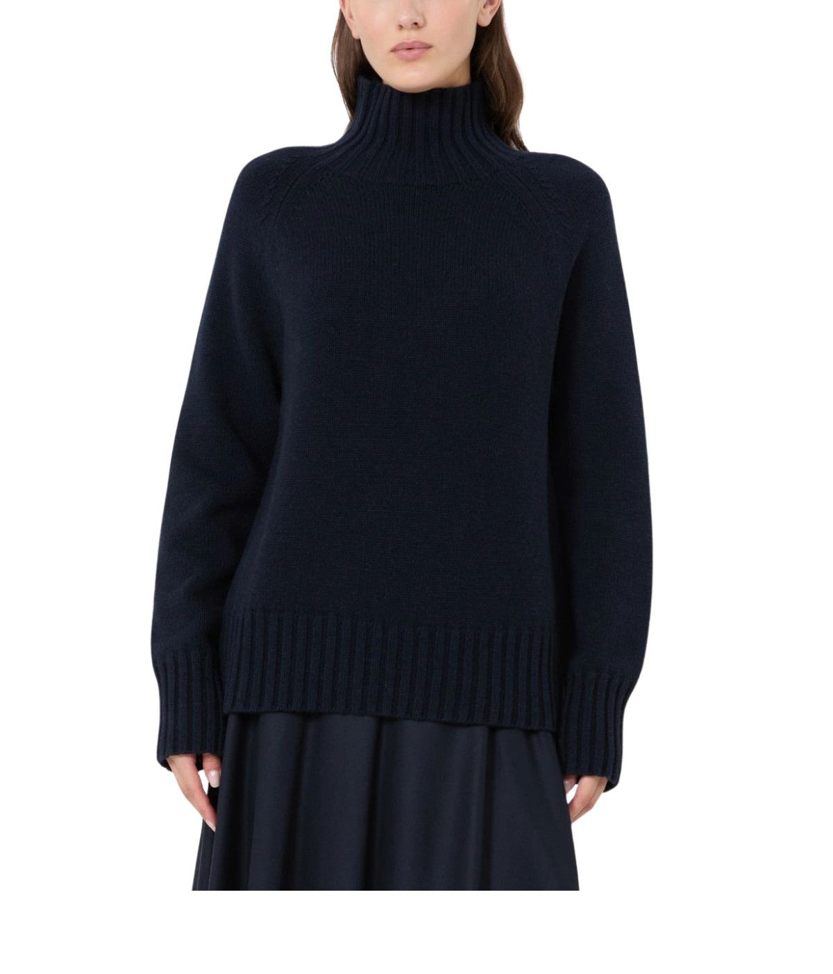 Dolcevita in filato di lana e cashmere blu- Mantova MANTO9VA 011 MAX MARA 