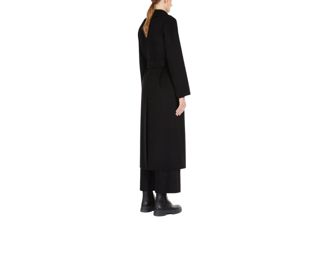 Cappotto a vestaglia in drap di lana bordeaux- Poldo POLDO NERO MAX MARA 