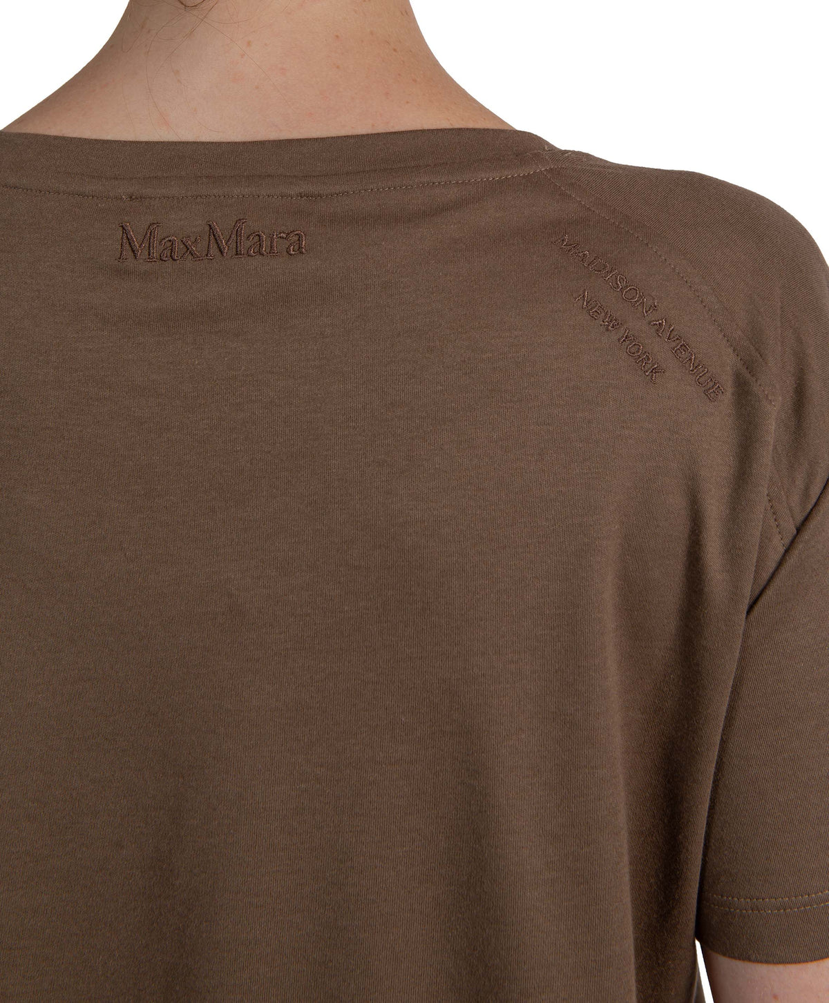 T-shirt in jersey di cotone e modal marrone- Segale SEGALE 03 MARRONE MAX MARA 