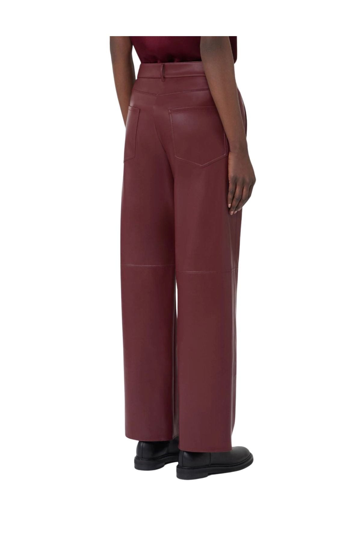 Pantalone regular in jersey spalmato bordeaux- Sospiro SOSPIRO 003 MAX MARA 