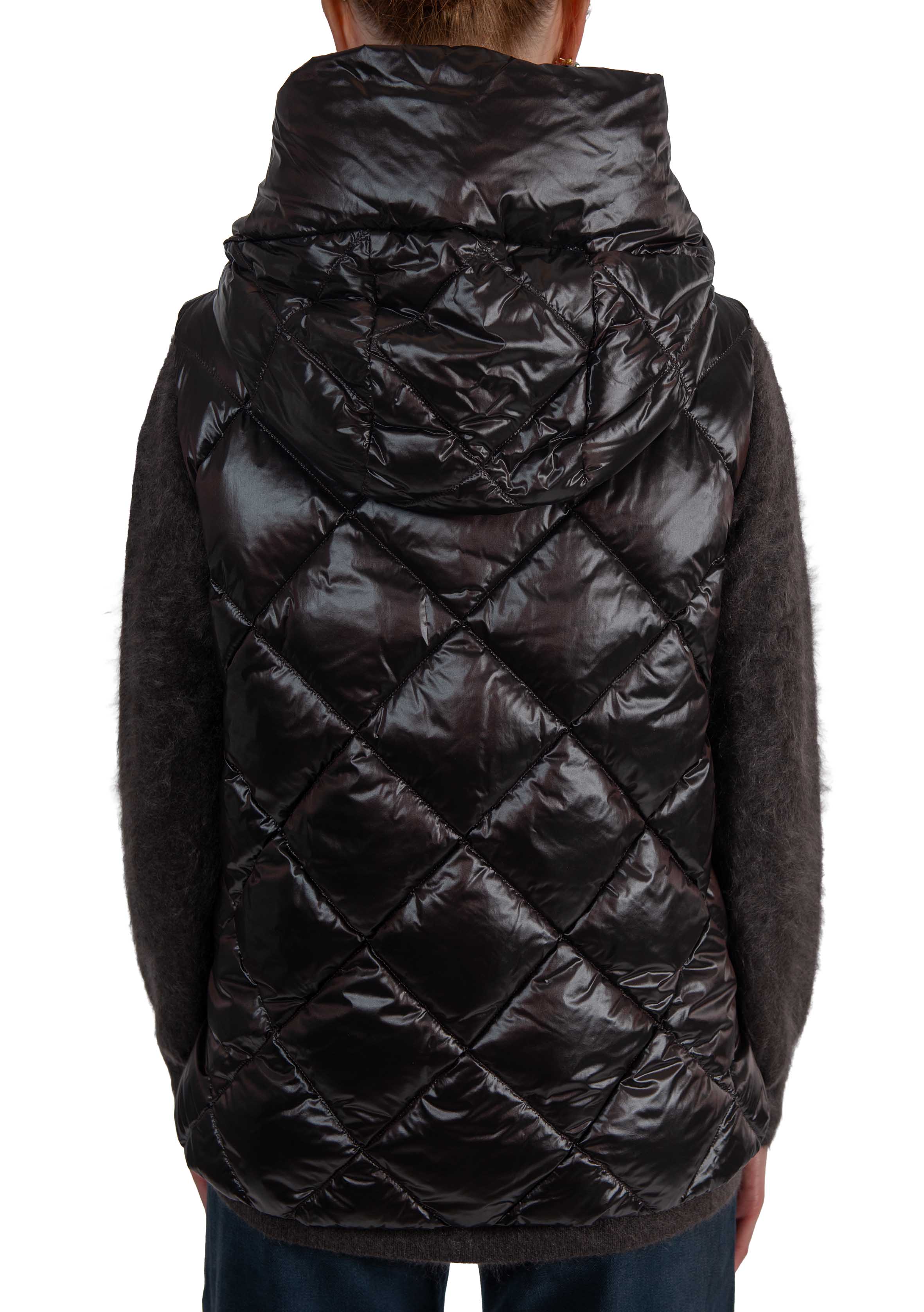 Gilet imbottito IN tela antigoccia marrone-Tropico TROPICO 027 MAX MARA THE CUBE 