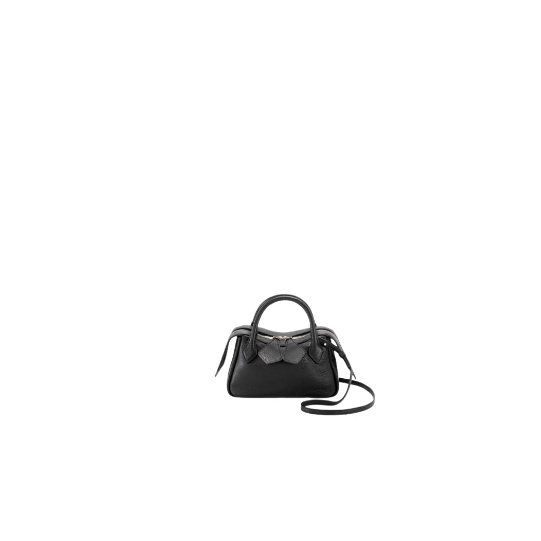 Borsa Alice vitello granato nero. ALICE NERO MINO BOSSI 