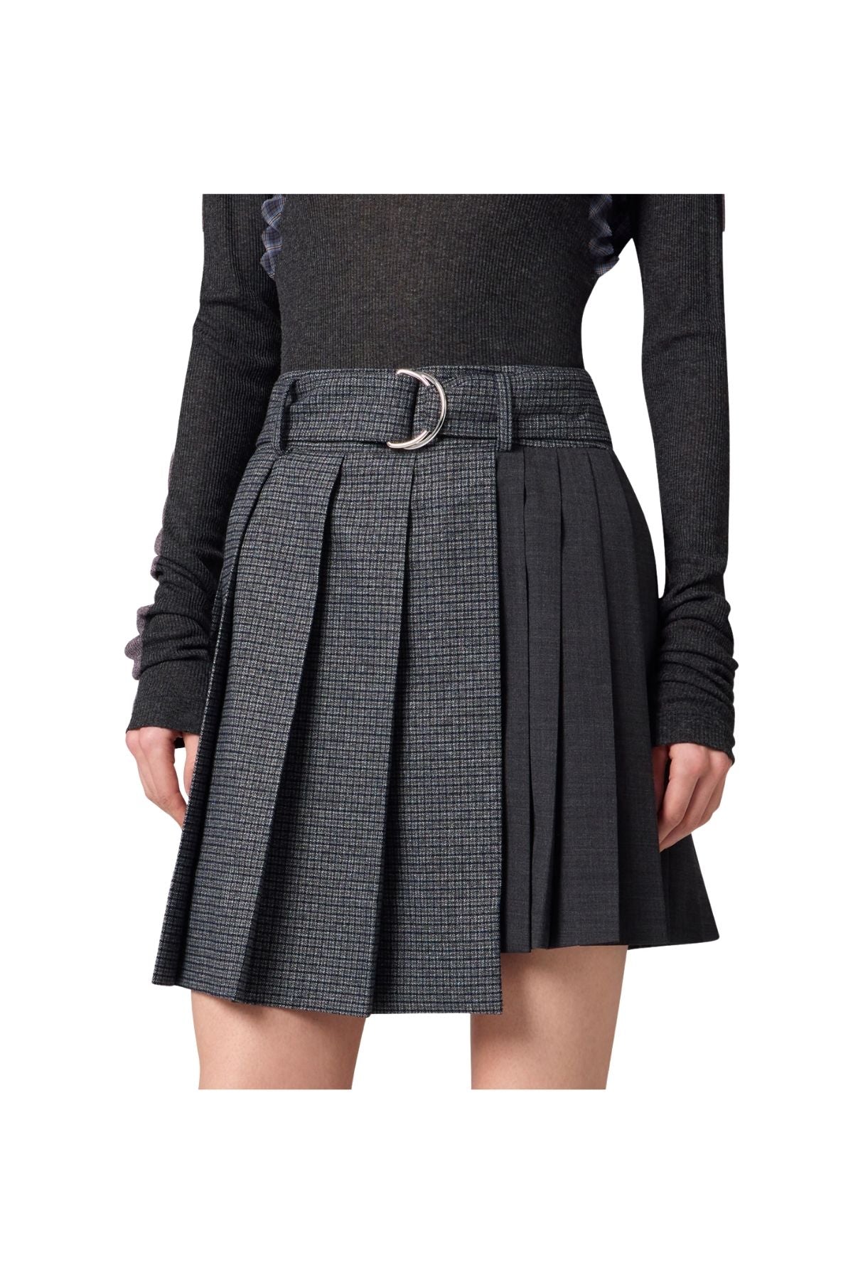 Gonna corta plisse' 4141MDD06PY GREY MSGM 
