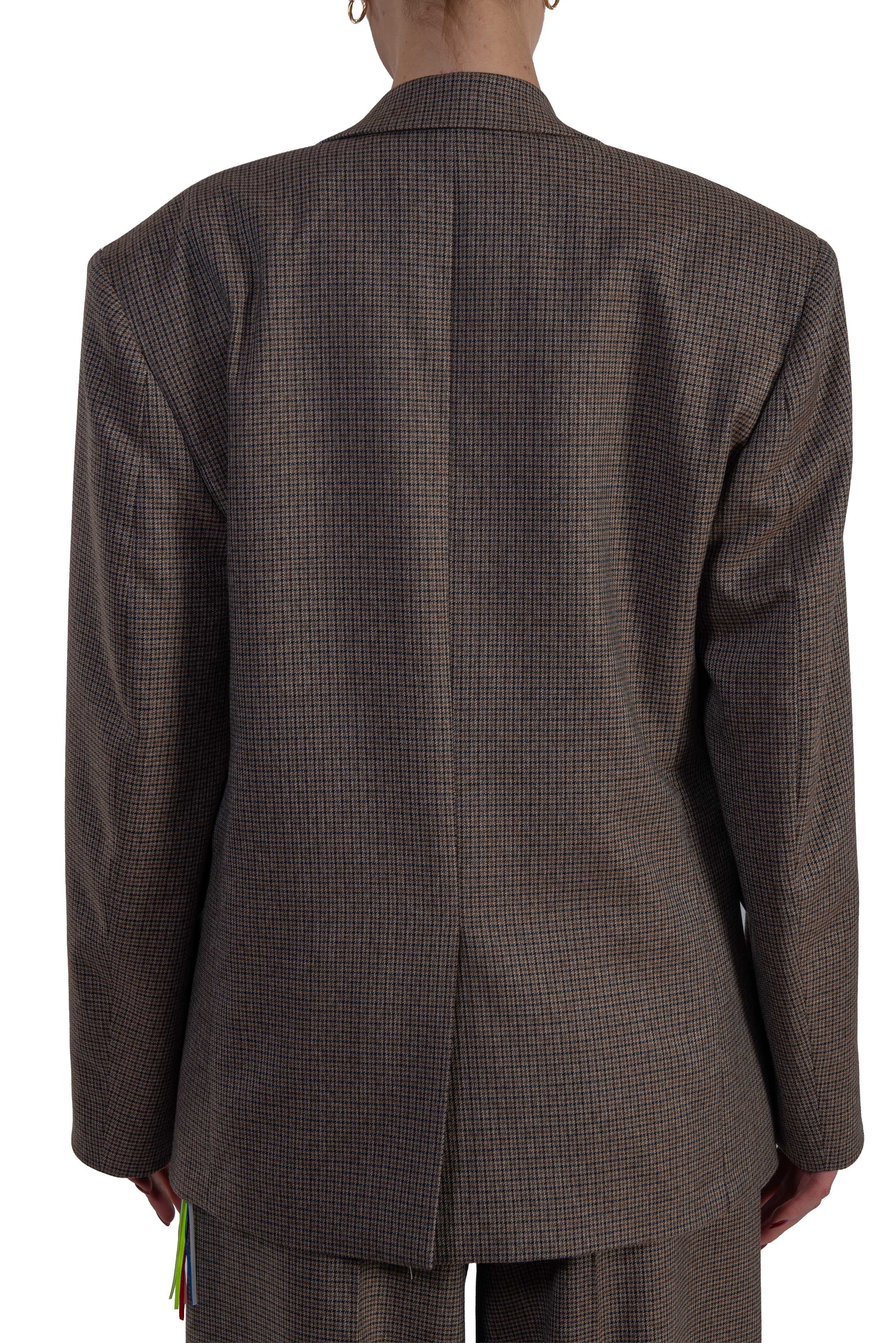Giacca monopetto con motivo micro pied de poule 4141MDG11 267609 CLAY MSGM 