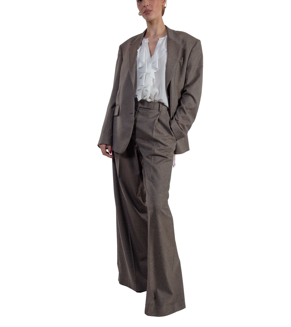 Giacca monopetto con motivo micro pied de poule 4141MDG11 267609 CLAY MSGM 