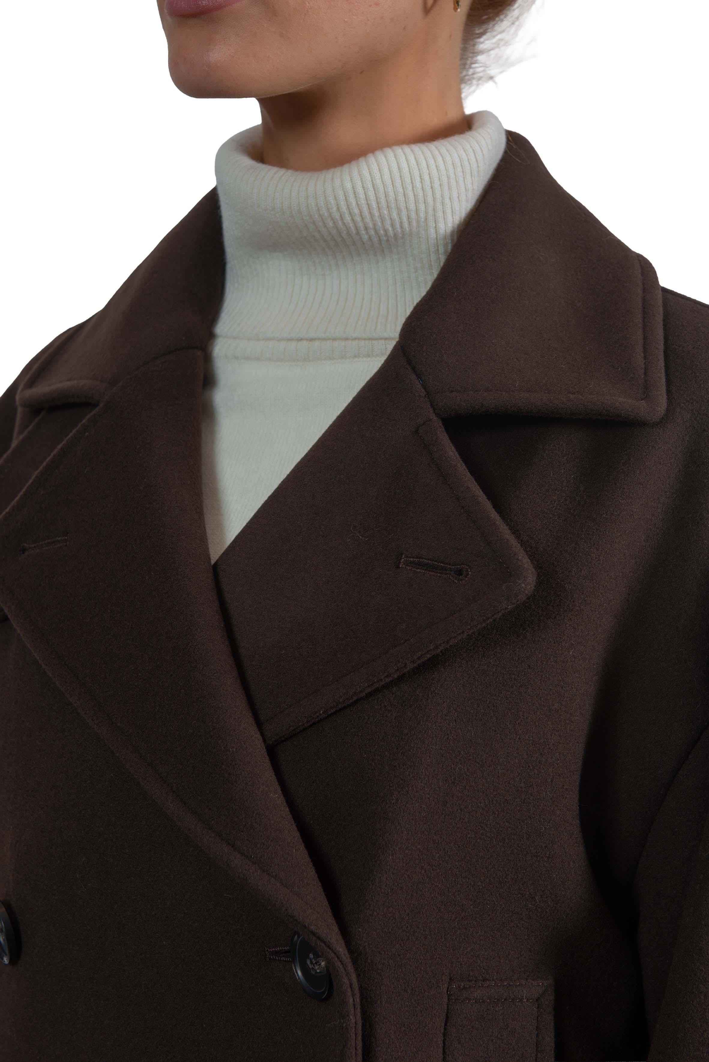 Caban doppiopetto testa di moro. 4141MDH09 BROWN MSGM 