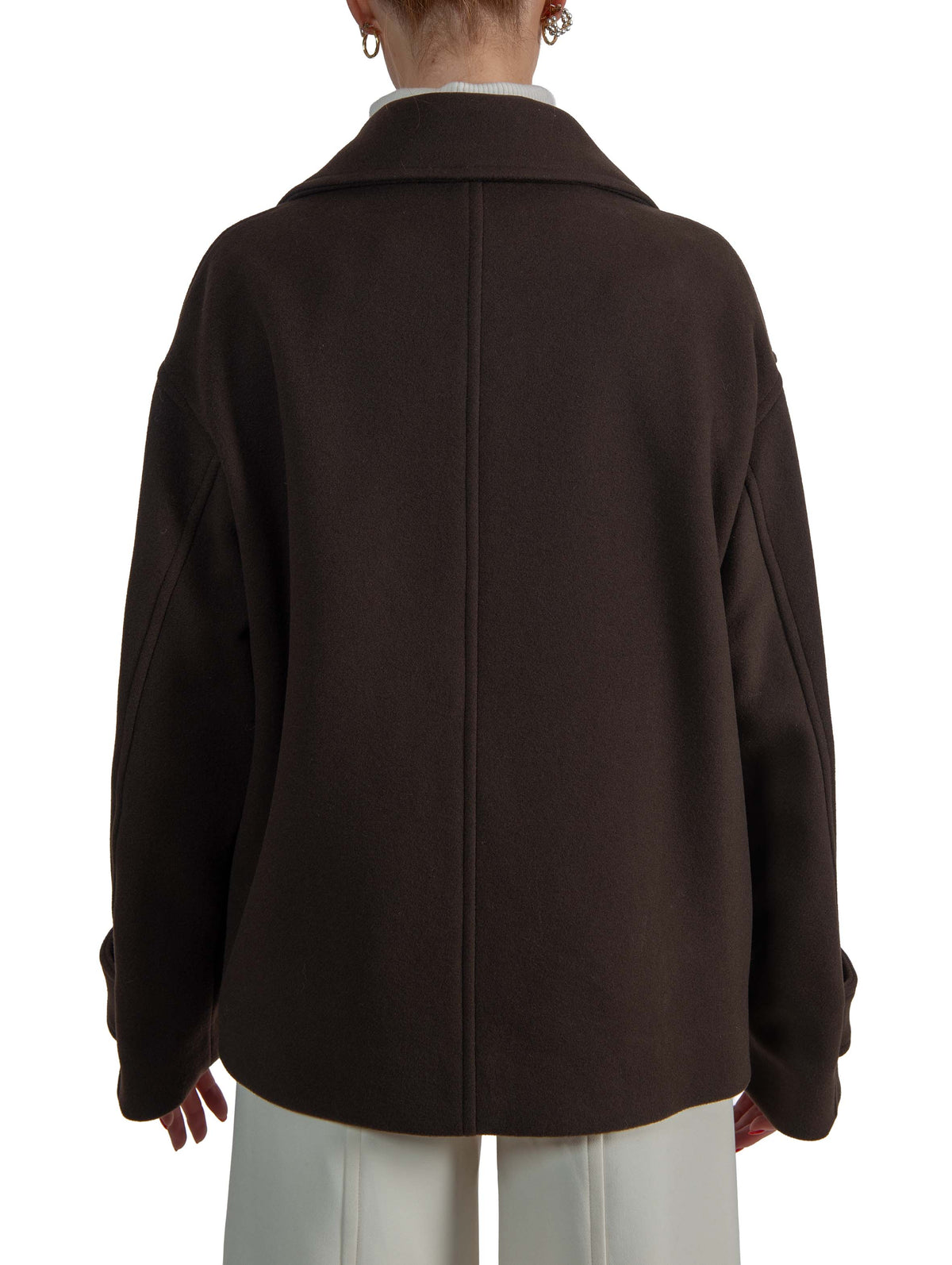 Caban doppiopetto testa di moro. 4141MDH09 BROWN MSGM 