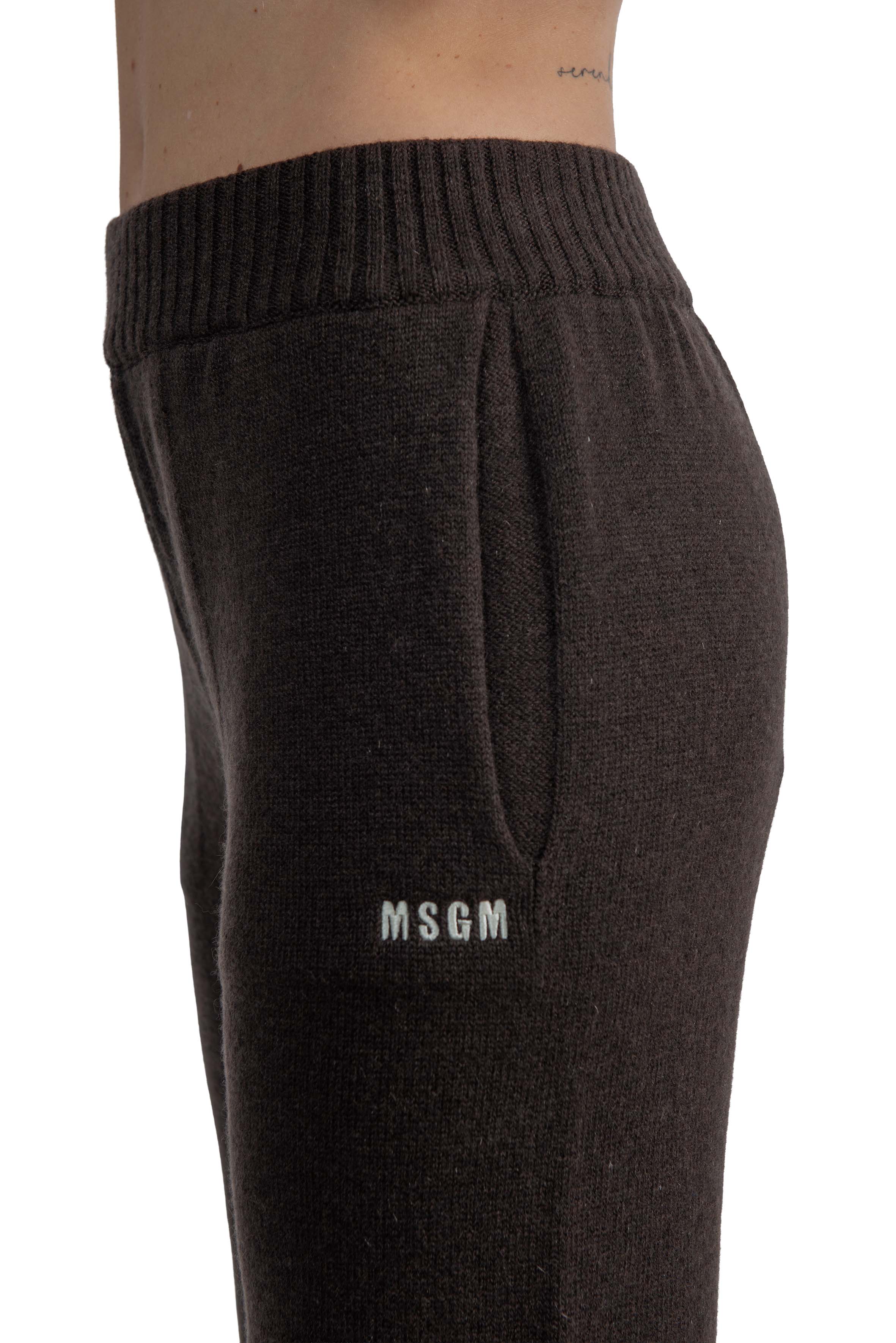 Pantalone jogger testa di moro.<BR/> 4141MDP190 BROWN MSGM 