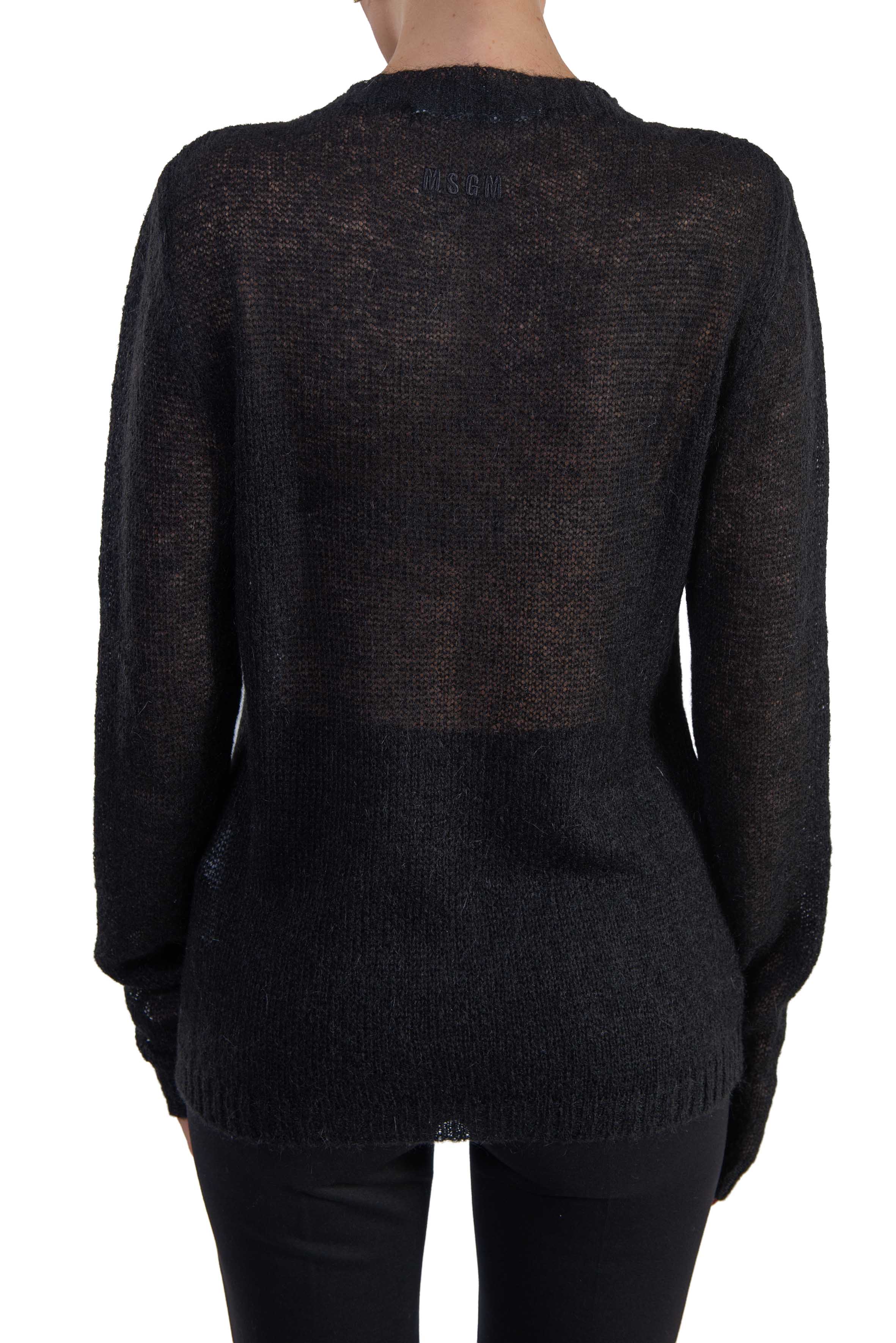 Maglia nera con scritta 4142MDM203 NERO MSGM 