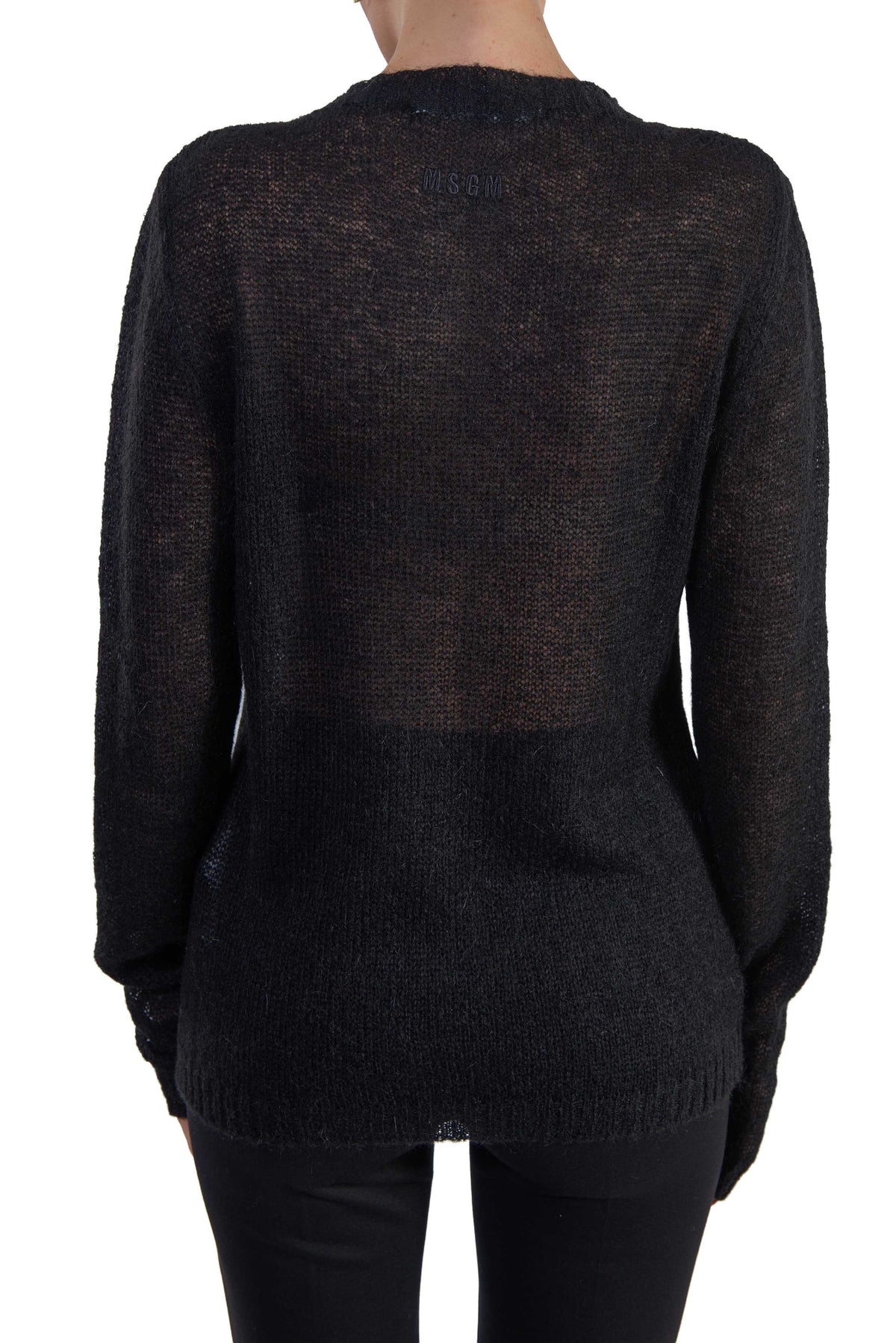 Maglia nera con scritta 4142MDM203 NERO MSGM 