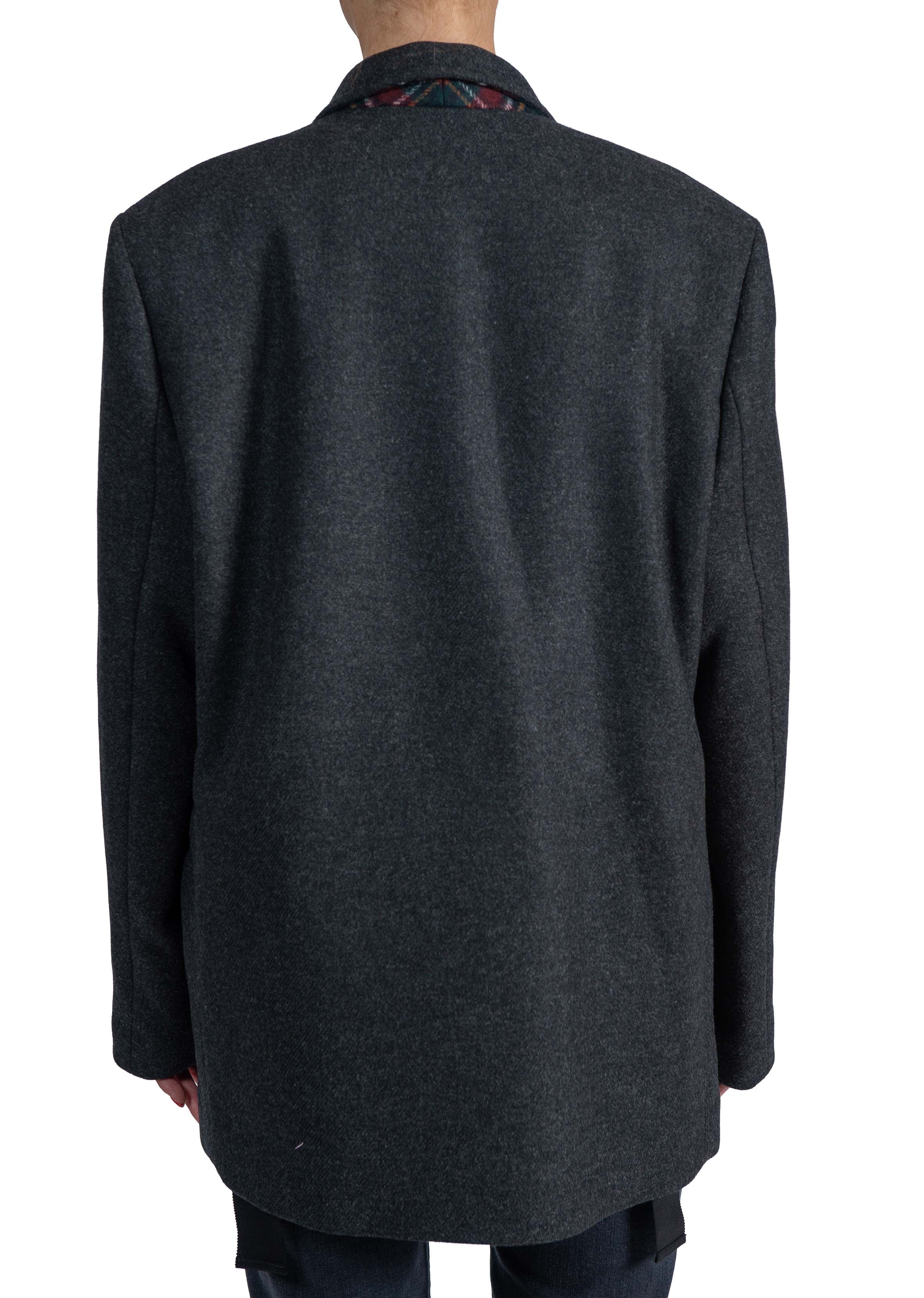 Giaccone in lana grigio L062 3127 GRIGIO N° 21 