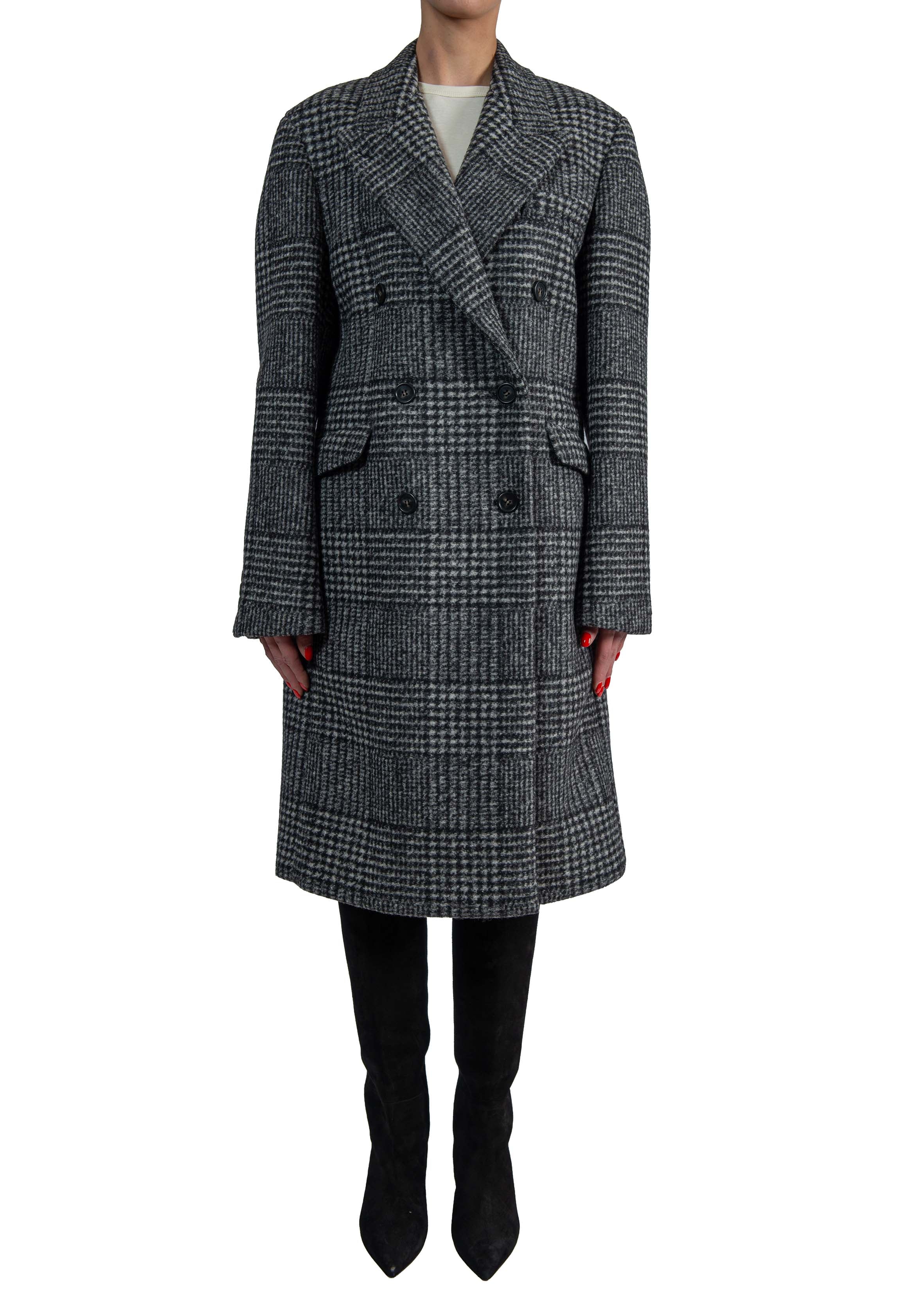 Cappotto spinato N031 3124 NERO-GRIGIO N° 21 