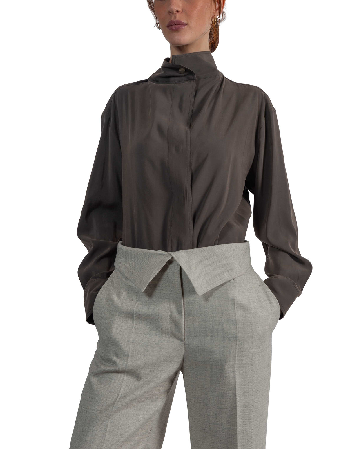 Camicia collo montato CAM03 CLAY RAME 