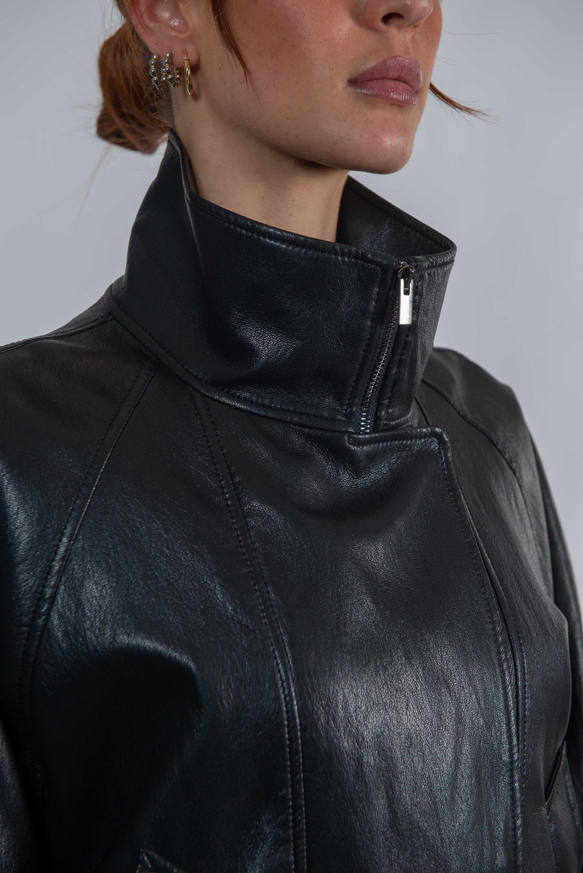 Giaccone ecopelle CAP04 BLACK RAME 