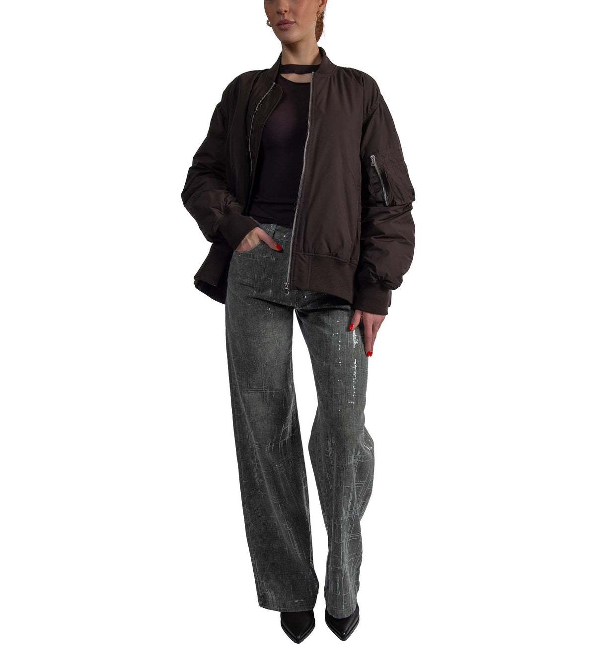 Bomber marrone Ada ADA MOKA SEMICOUTURE 