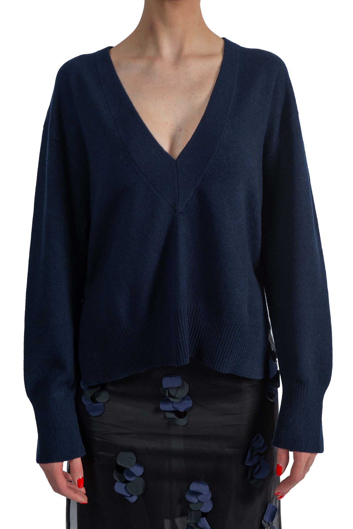 Maglia Bertha blu BERTHA Y6WD02 BLUE SEMICOUTURE 