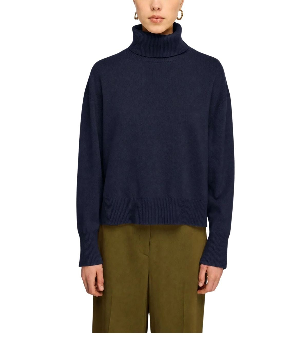 Maglia collo alto blu Dalia DALIA Y6WD04 BLUIE SEMICOUTURE 