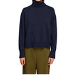 Maglia collo alto blu Dalia