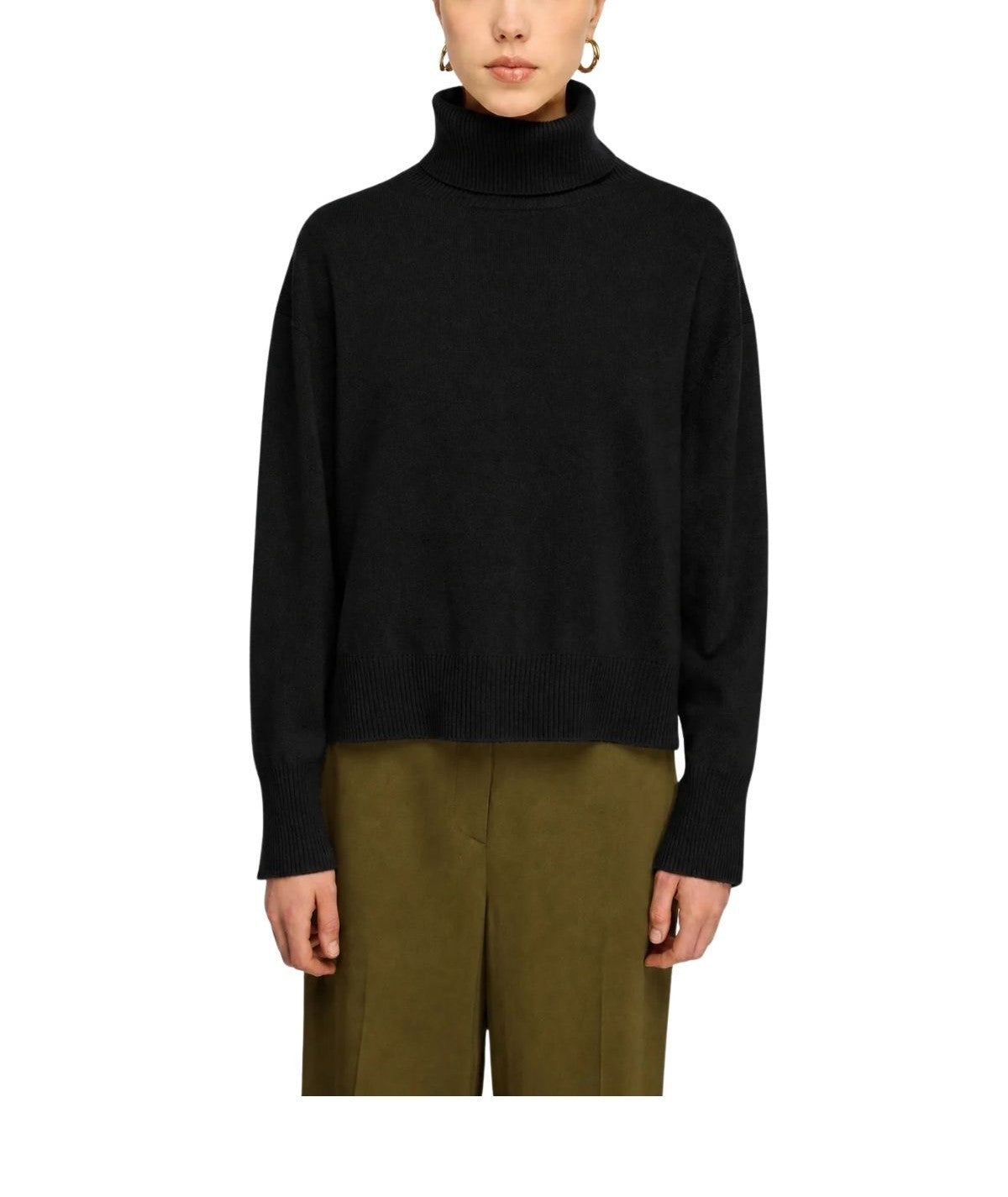 Maglia collo alto nero Dalia DALIA Y6WD04 NERO SEMICOUTURE 