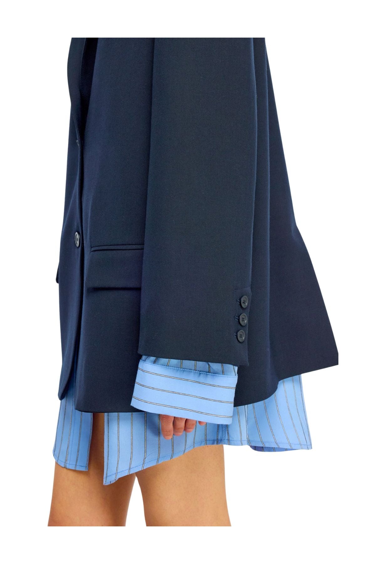 Giacca blu con polsini Deana DEANA Y6WI15 BLUE SEMICOUTURE 
