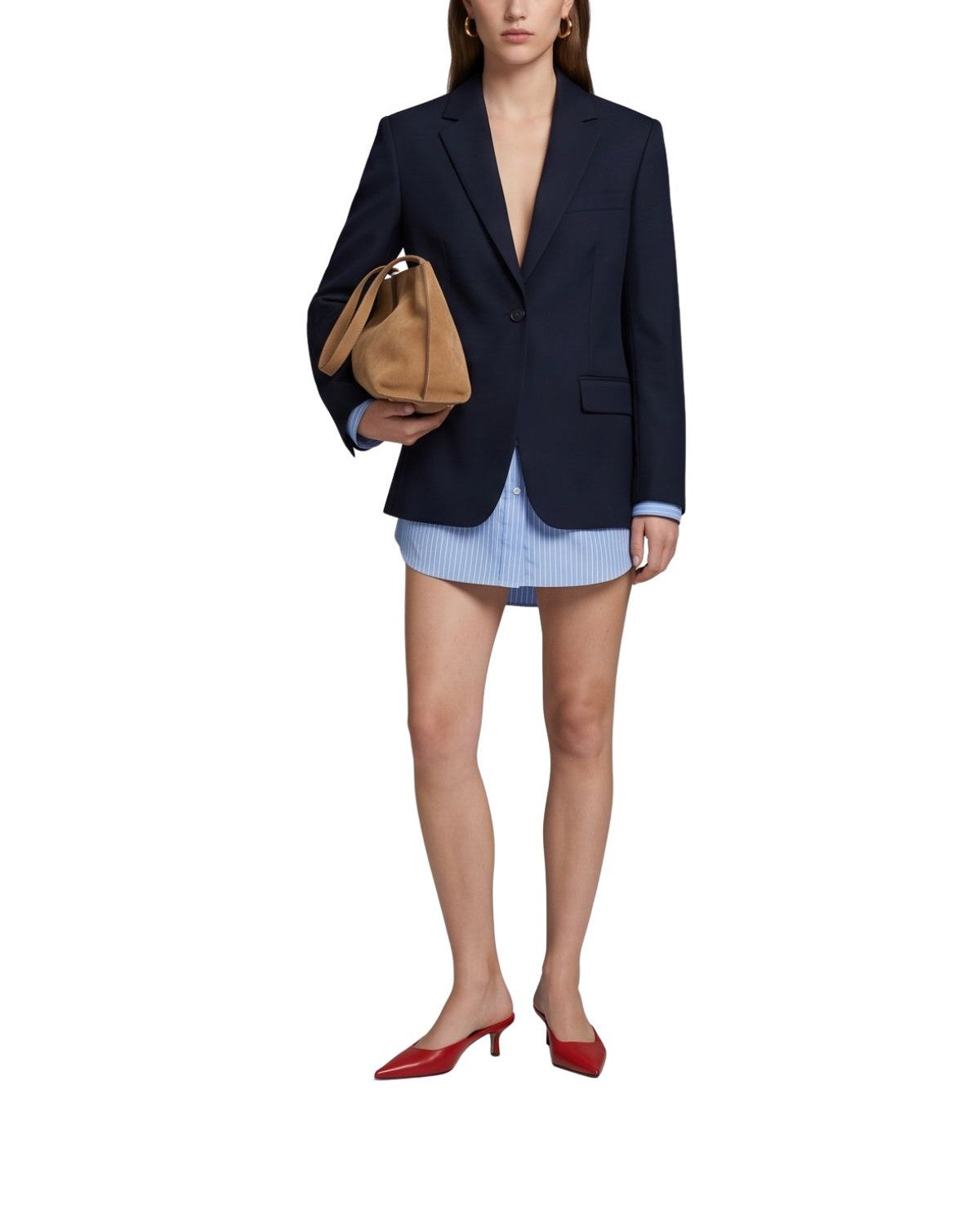 Giacca blu con polsini Deana DEANA Y6WI15 BLUE SEMICOUTURE 