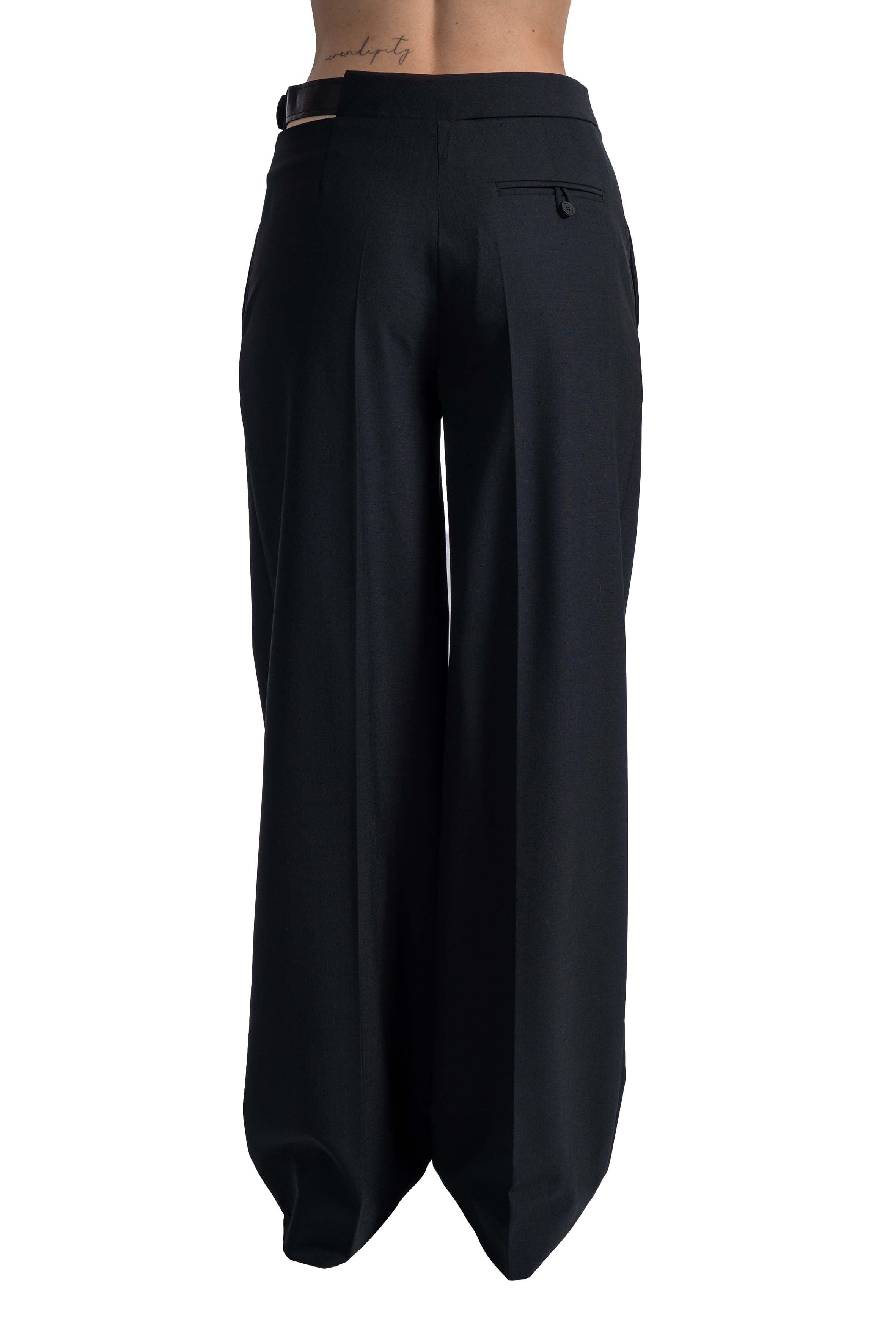 Pantalone Debbie con cintura DEBBIE Y6WI31 NERO SEMICOUTURE 