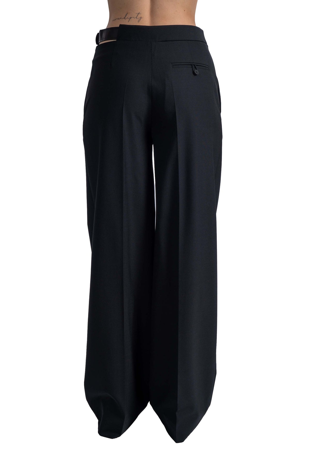 Pantalone Debbie con cintura DEBBIE Y6WI31 NERO SEMICOUTURE 