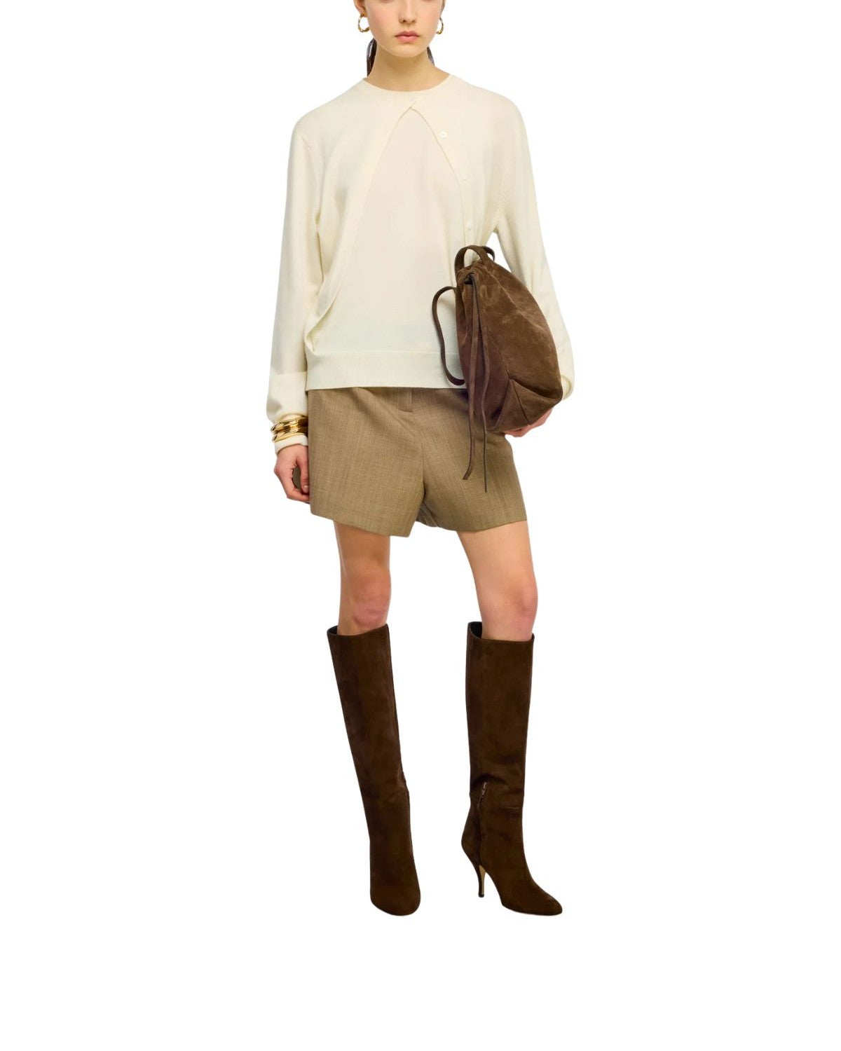 Short check cammello DIANE CHECK SEMICOUTURE 