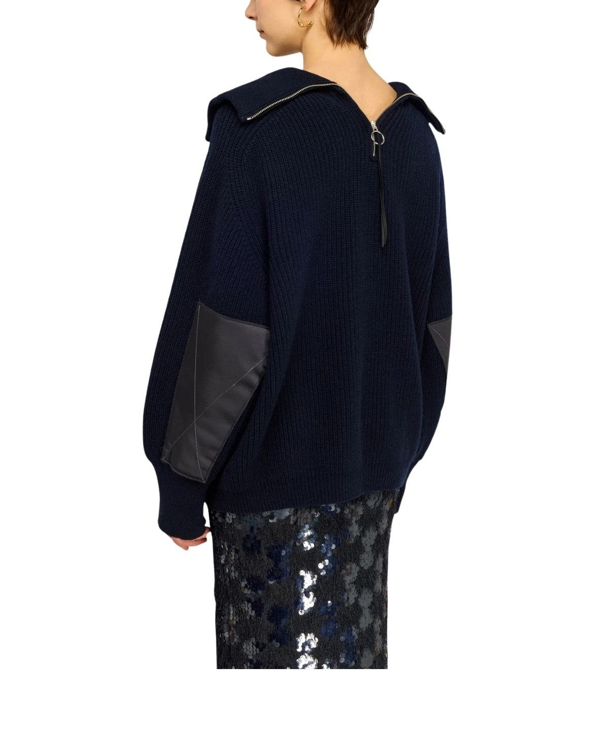 maglia dolcevita DOLCEVITA S6WD15 BLU NOTTE SEMICOUTURE 