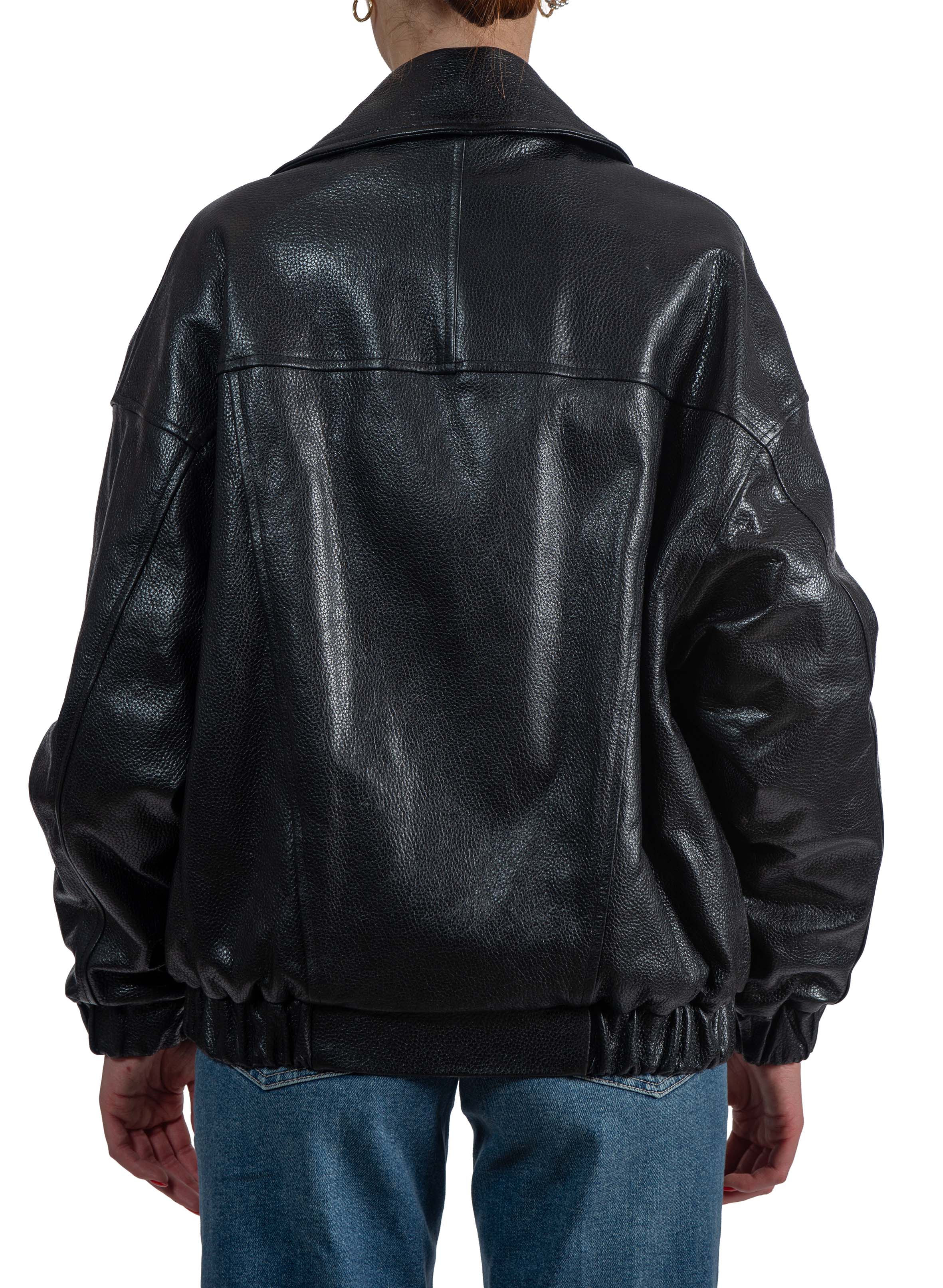 Chiodo Ella in pelle ELLE NERO SEMICOUTURE 