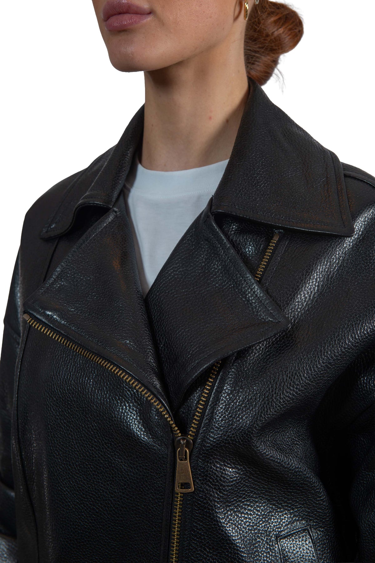 Chiodo Ella in pelle ELLE NERO SEMICOUTURE 