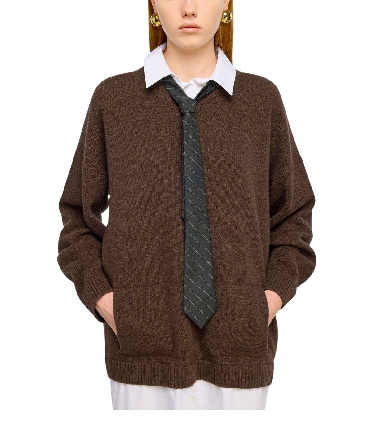 Abito Estelle in lana testa di moro ESTELLE Y6WG43 MOKA SEMICOUTURE 