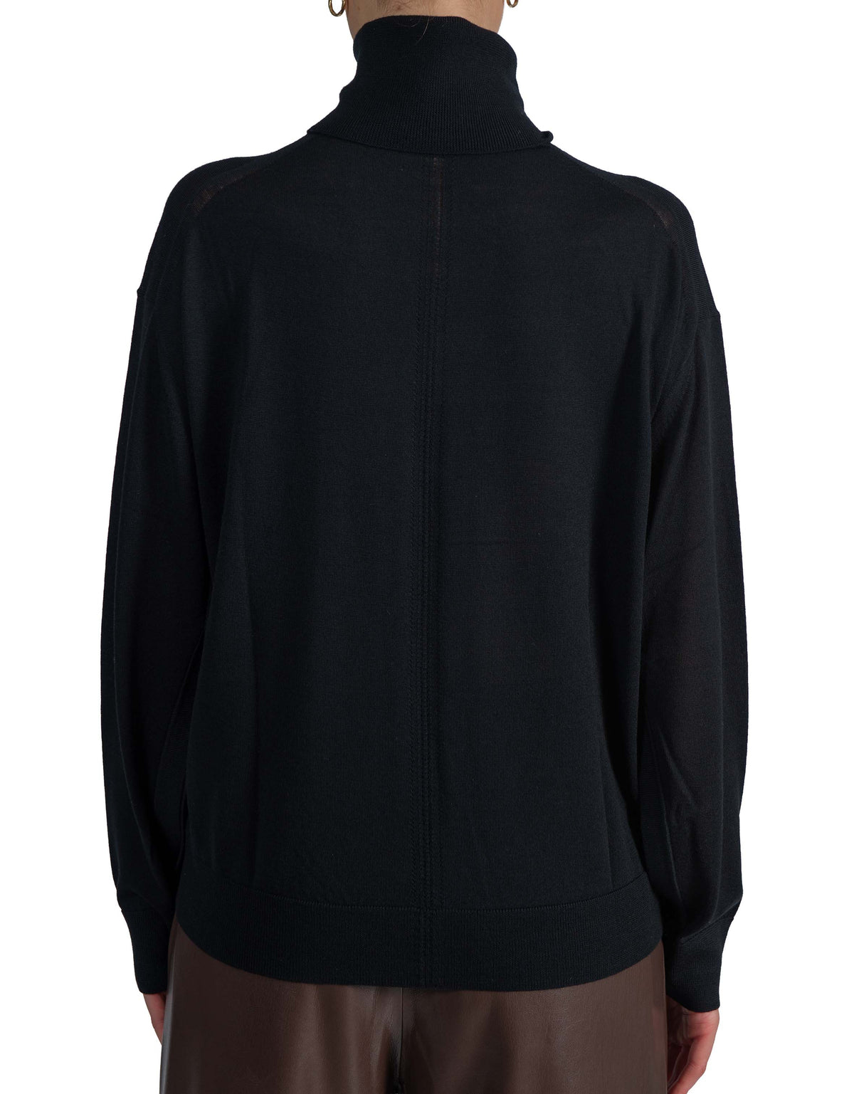 Maglia collo alto nera Freda FREDA Y6WC56 NERO SEMICOUTURE 