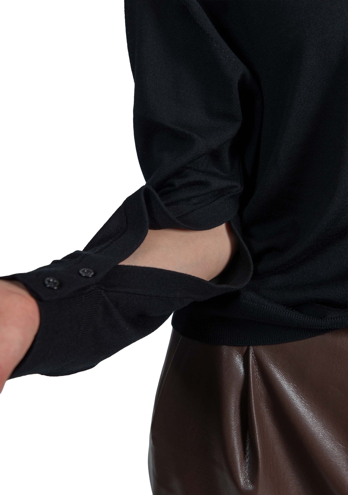 Maglia collo alto nera Freda FREDA Y6WC56 NERO SEMICOUTURE 