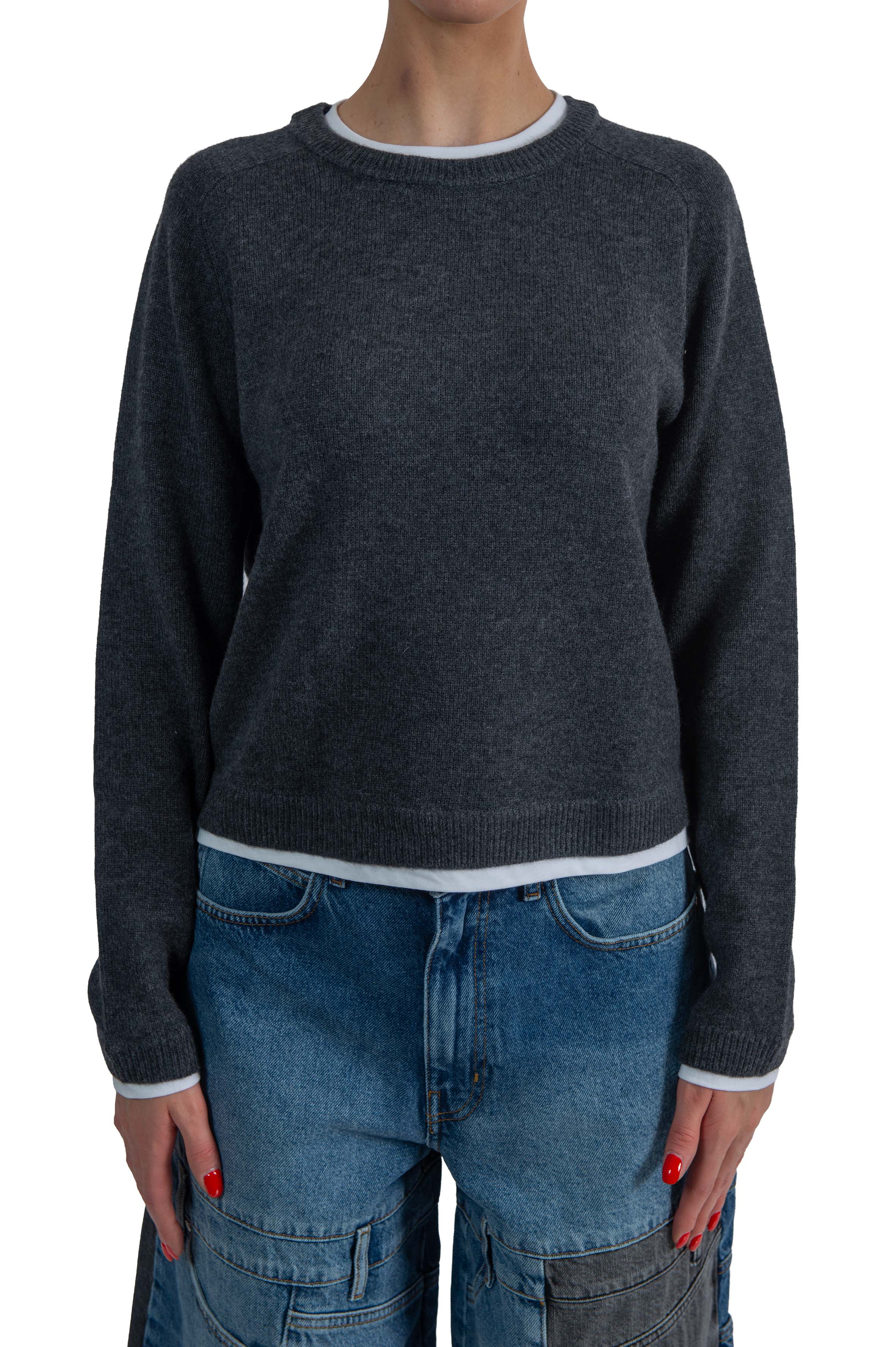 Maglia grigia Sarah SARAH GRIGIO SEMICOUTURE 