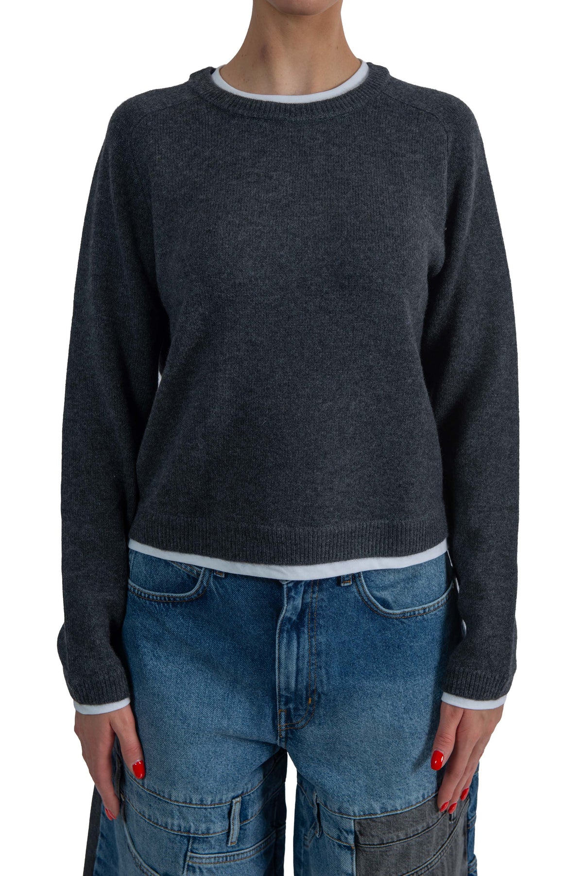 Maglia grigia Sarah SARAH GRIGIO SEMICOUTURE 