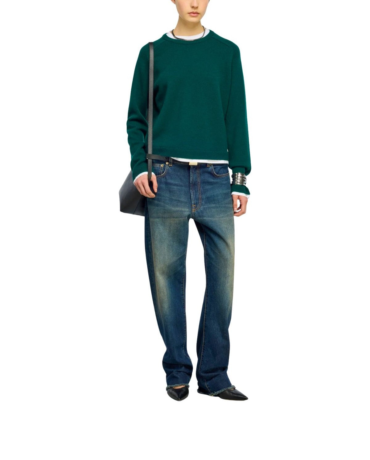 Maglia verde Sarah SARAH VERDE SEMICOUTURE 