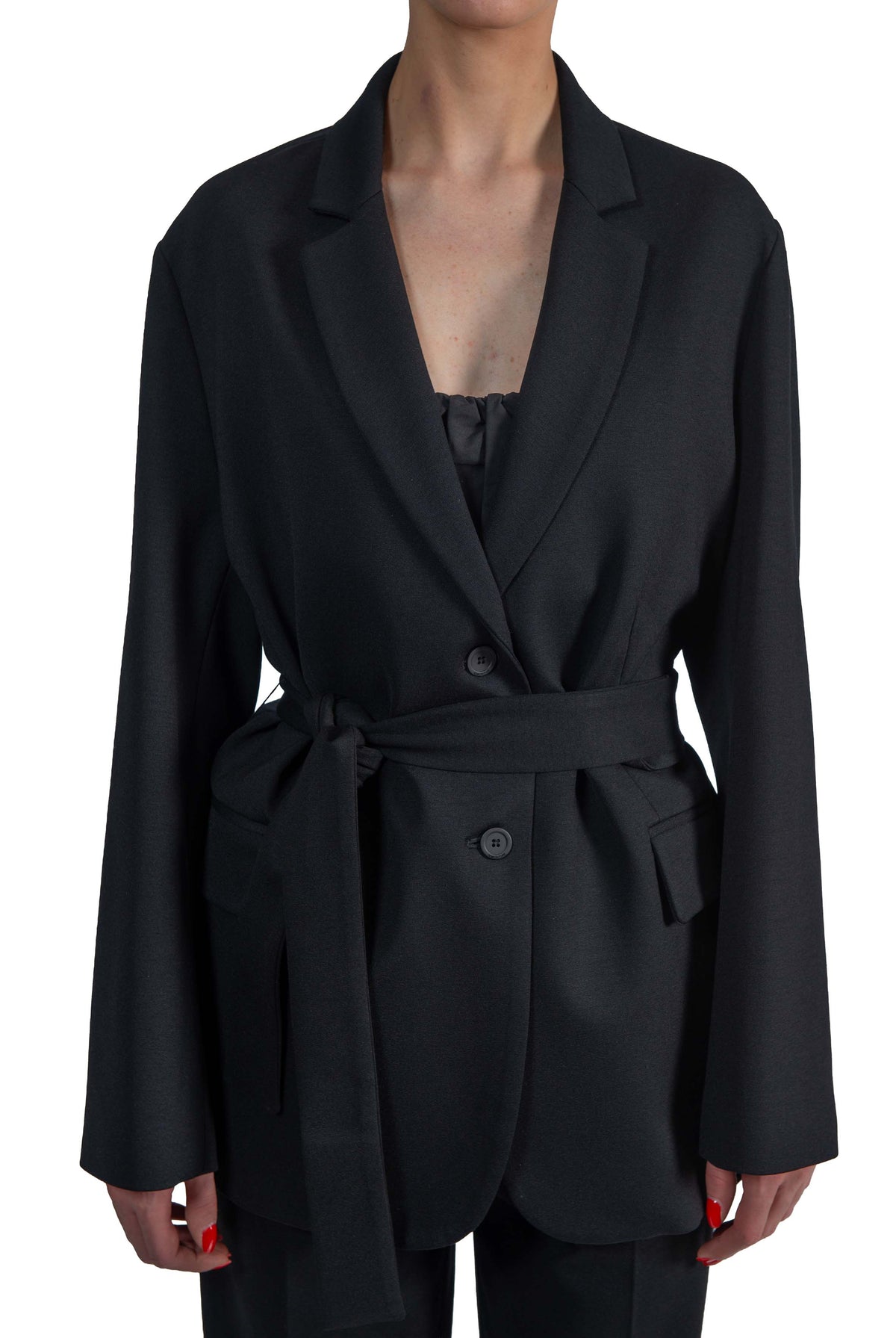 Giacca Tammi nera. TAMMI S6WL04 NERO SEMICOUTURE 