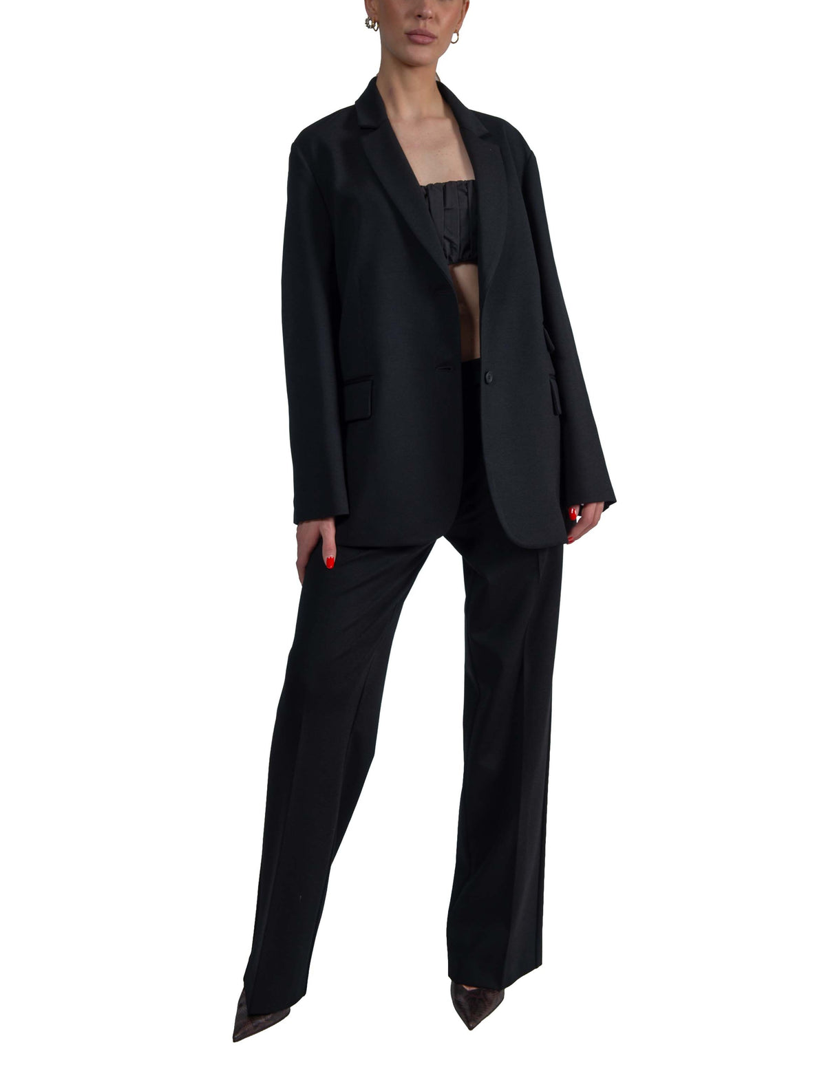 Giacca Tammi nera. TAMMI S6WL04 NERO SEMICOUTURE 